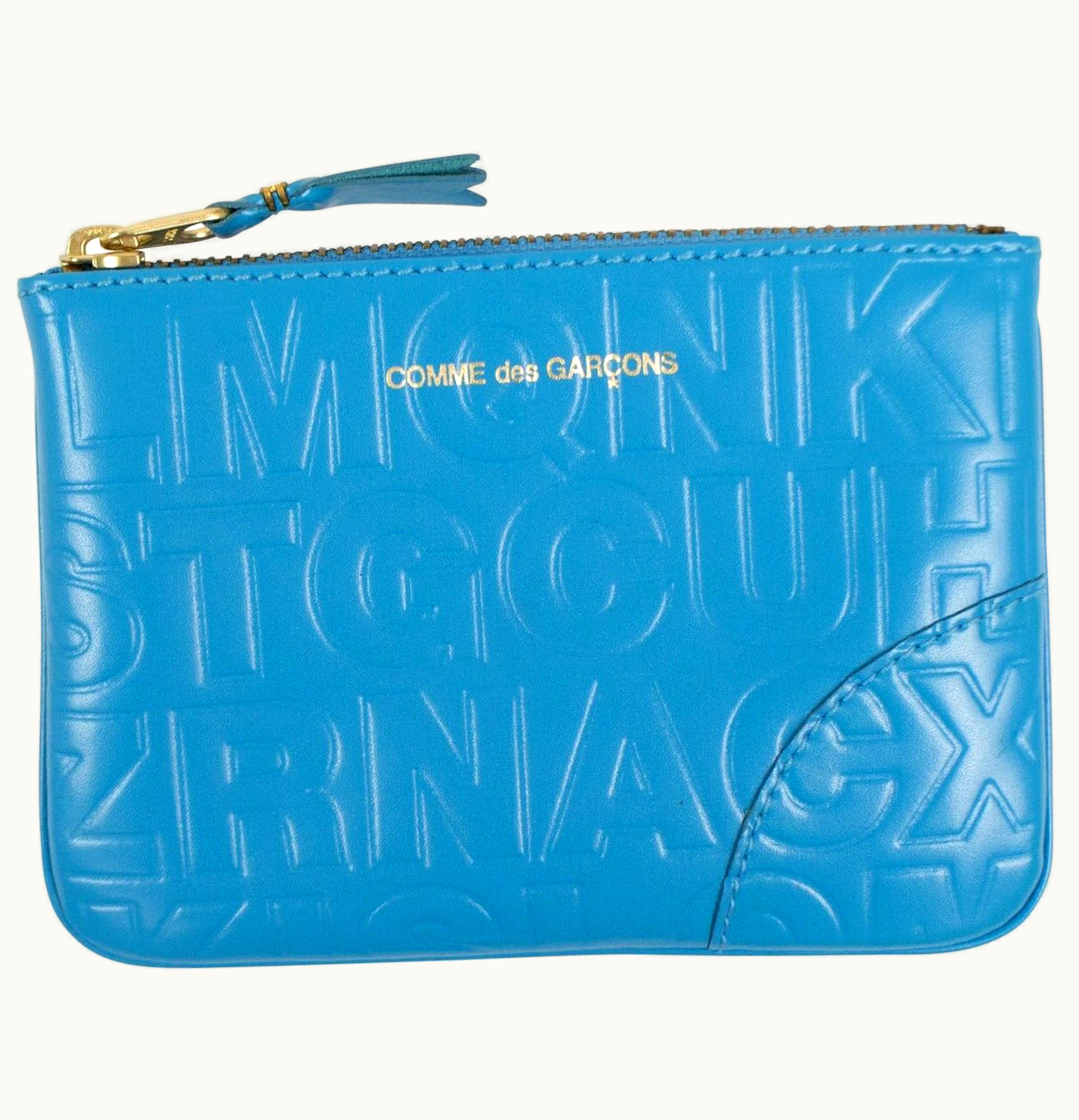 Comme Des Garçons Comme des Garcons SA810EC Wallet Letter Embosssed Blue
