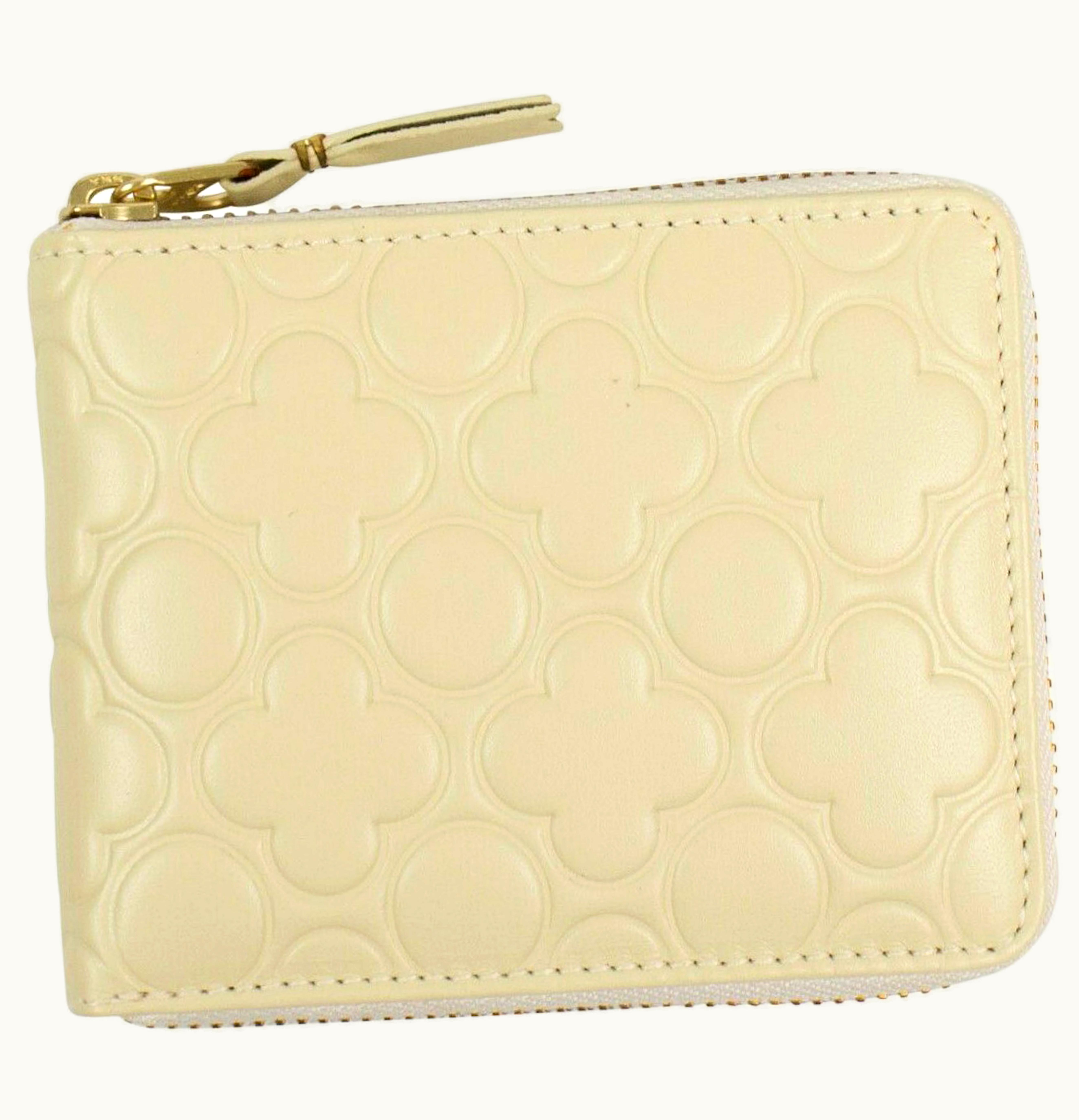 Comme Des Garçons Comme des Garcons SA710EB Wallet Classic Embossed B Off White