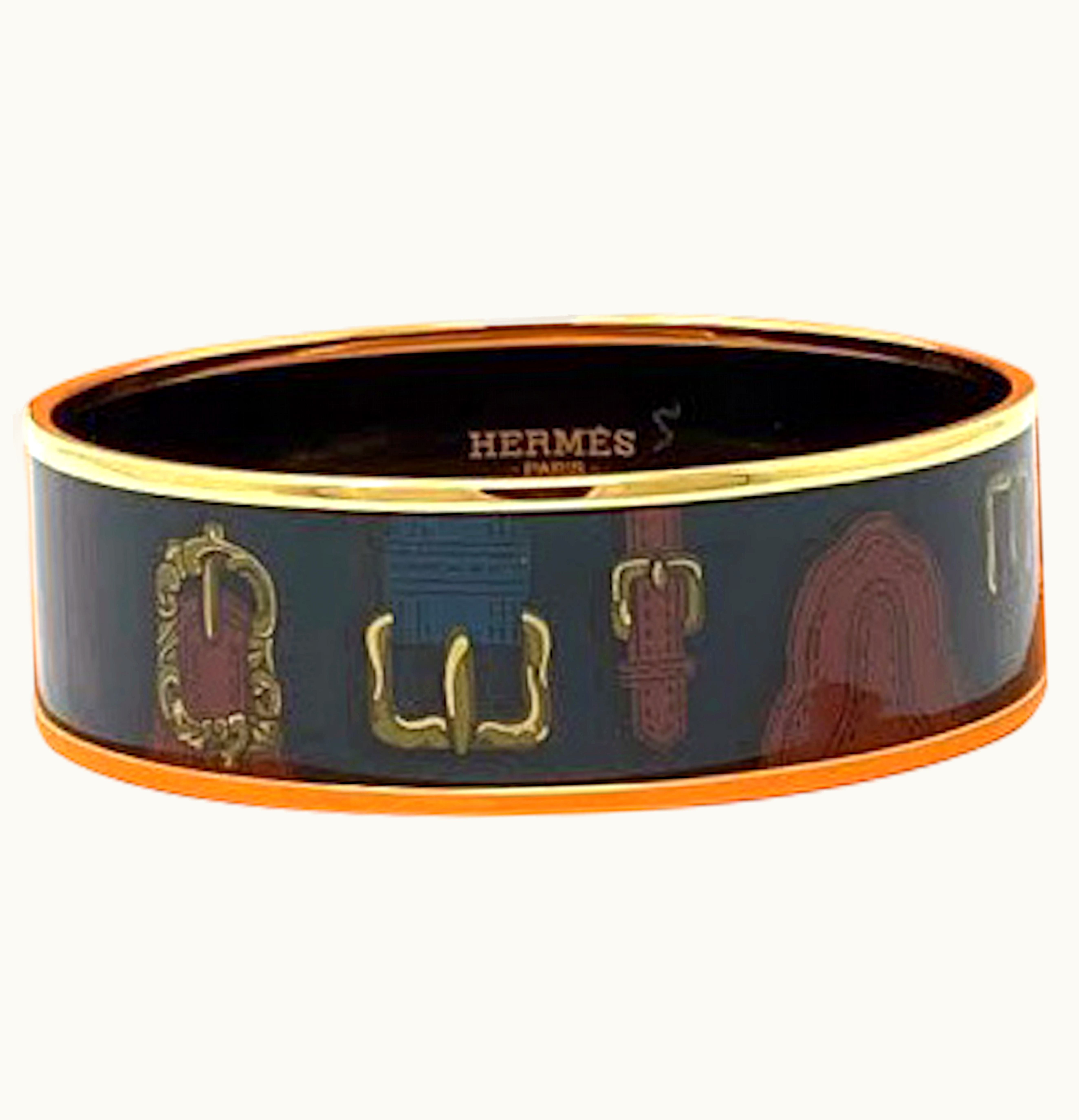 Hermès Hermes Bangle Harnais Des Presidents Navy