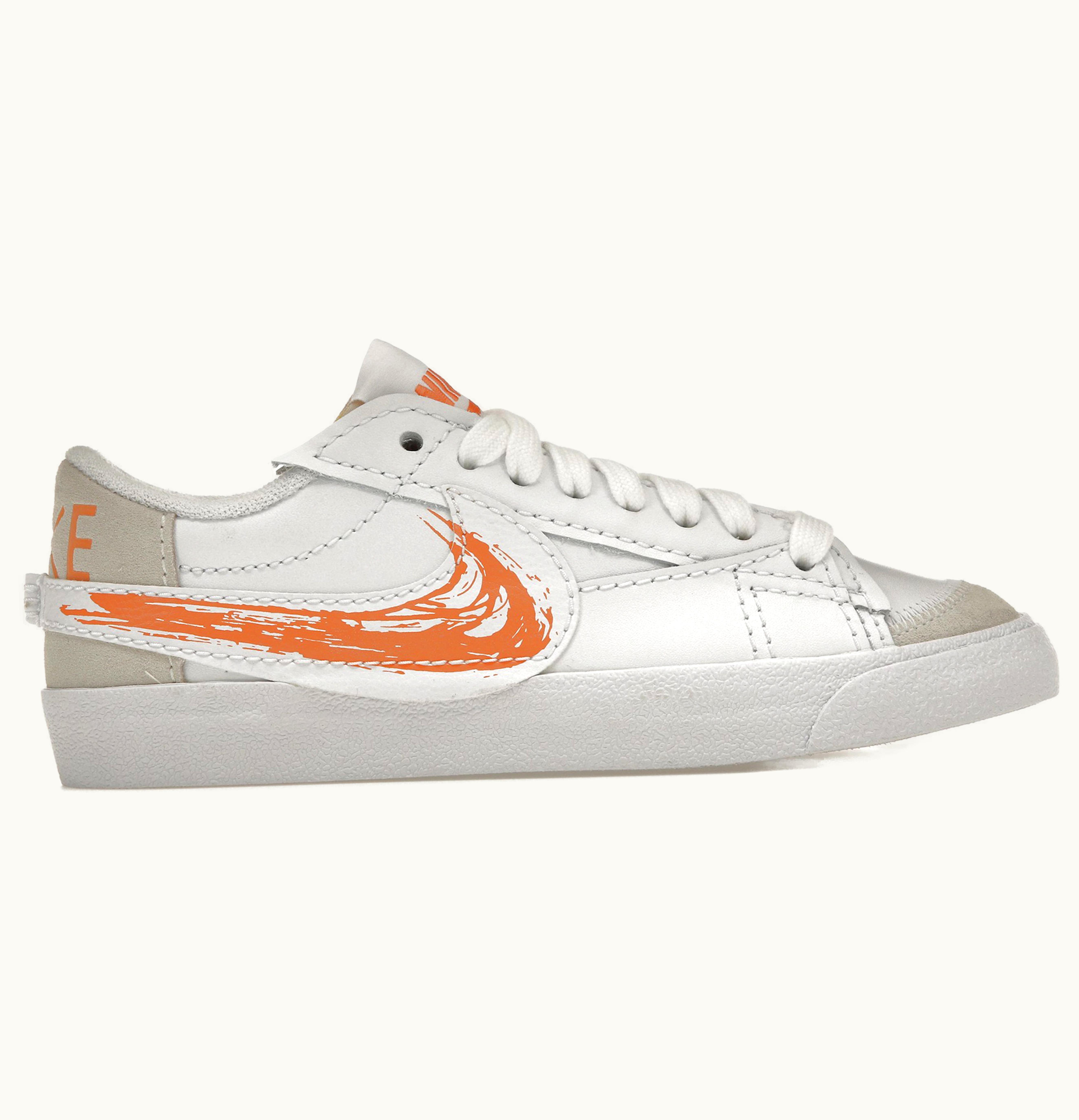 Nike Nike Blazer Low 77 Jumbo Scribble Swoosh White Orange Trance