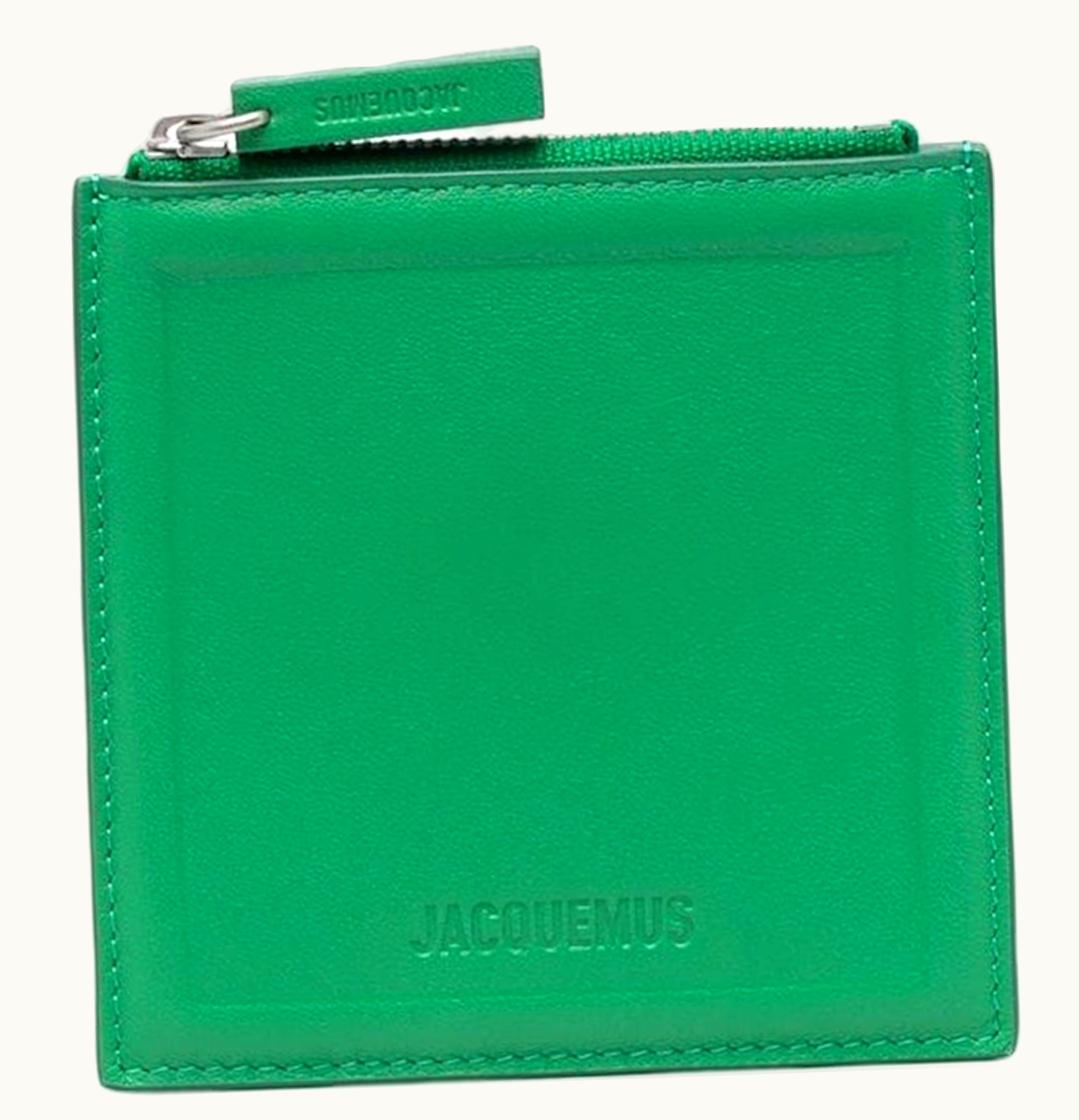 Jacquemus Jacquemus Le Carre Zip Up Purse Forest Green