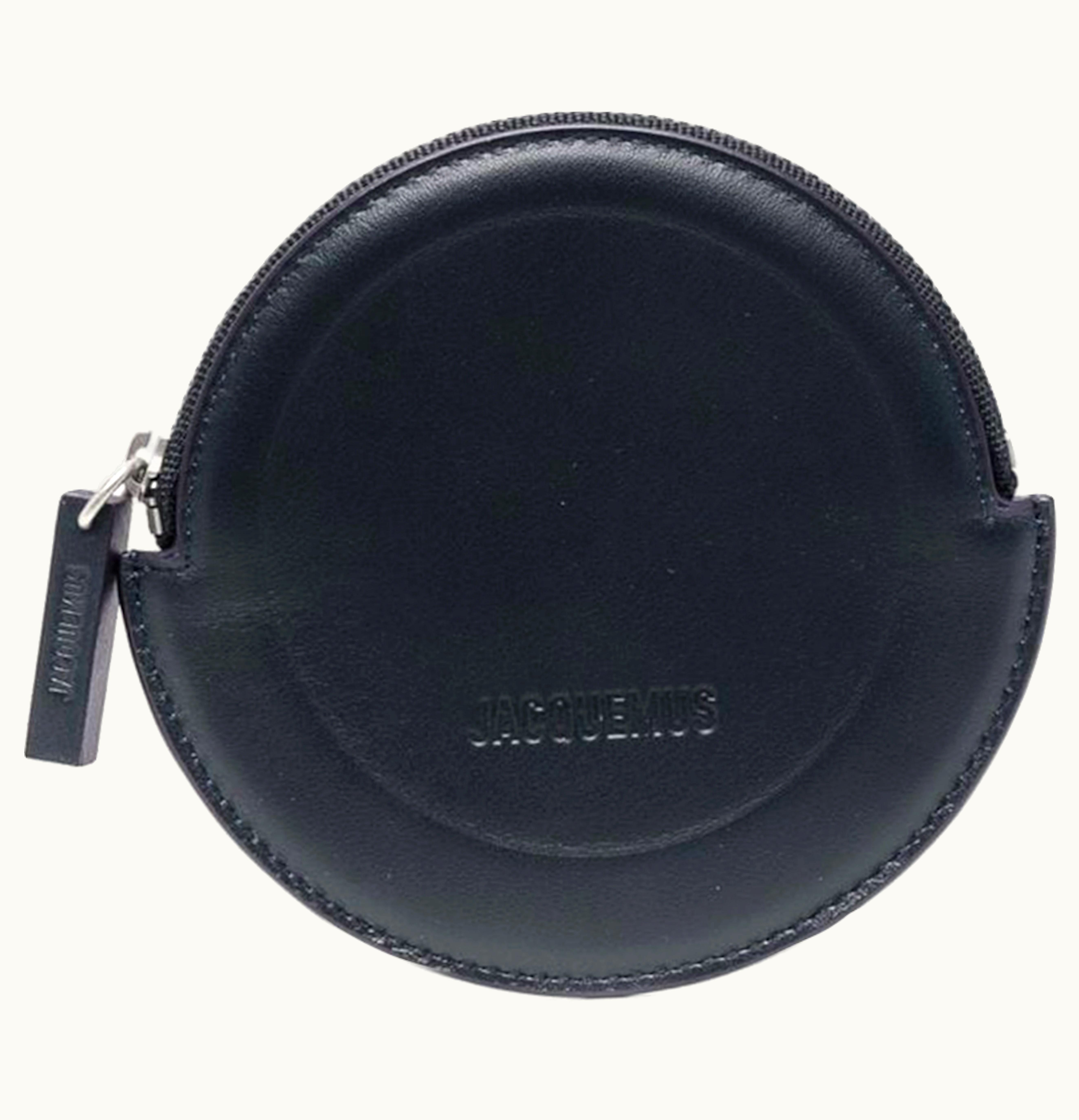 Jacquemus Jacquemus Le Rond Zip Up Purse Black