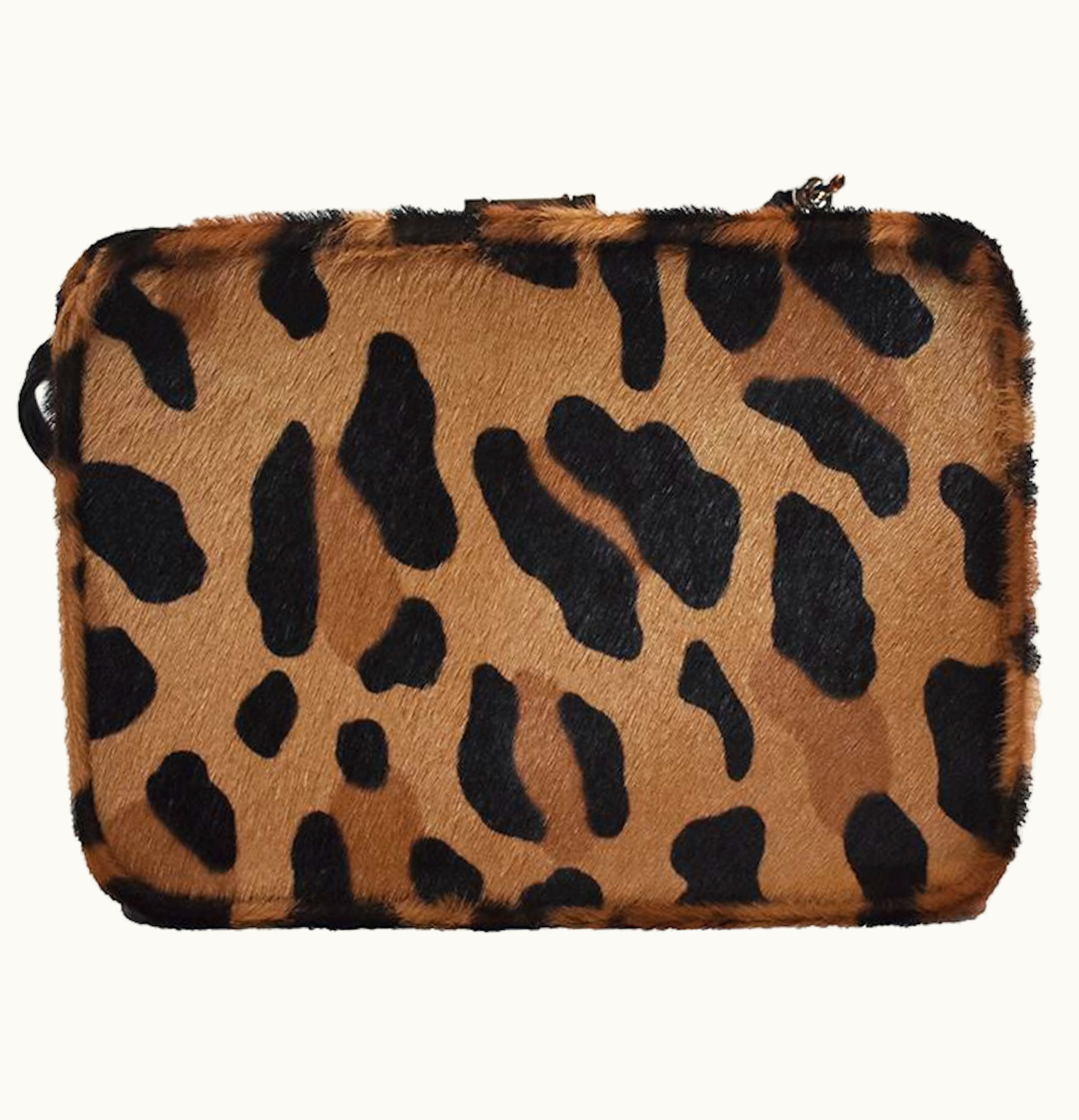 Prada Prada Cavallino St Le Clutch Leopard Brown Multicolor