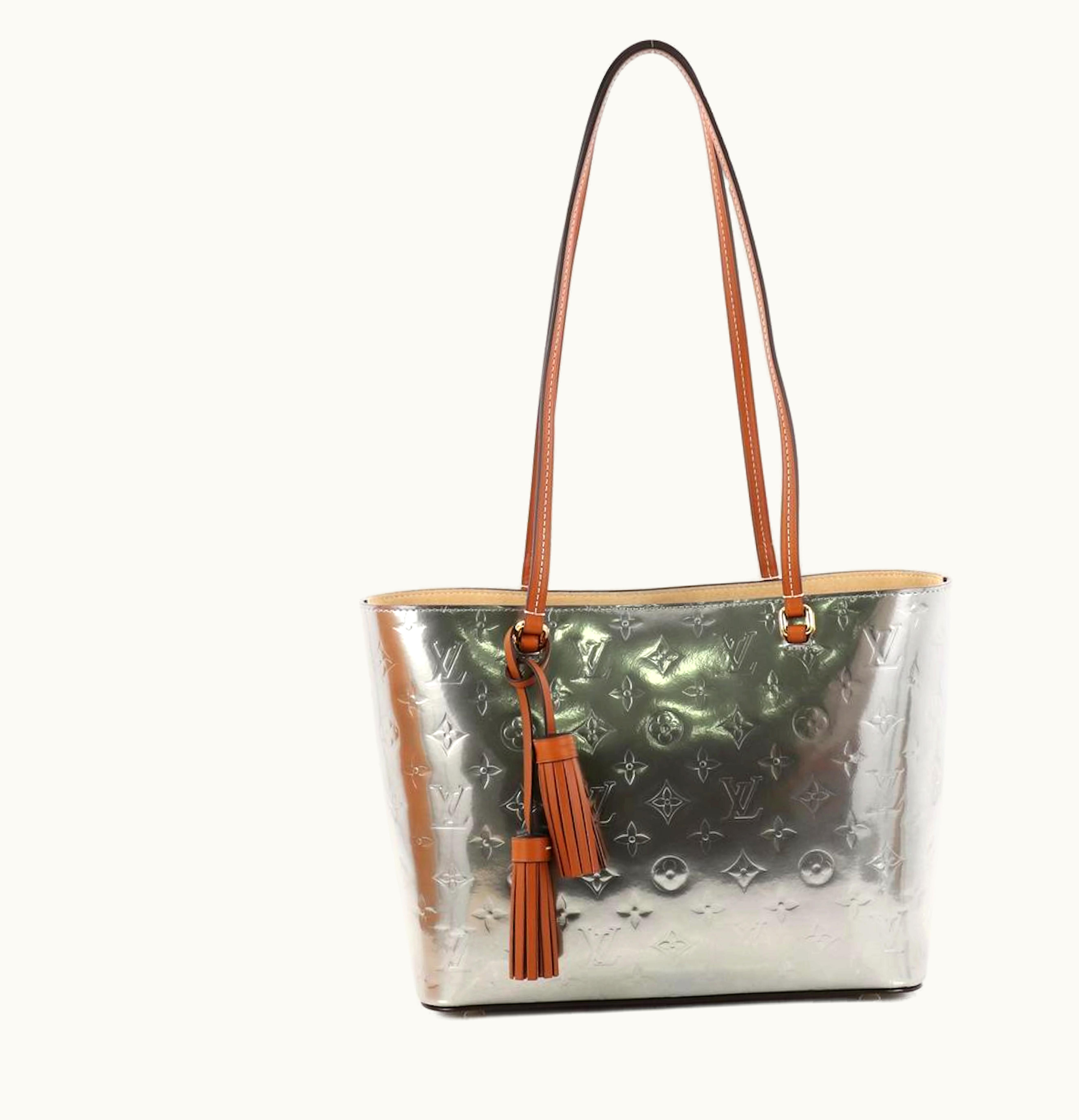 Louis Vuitton Louis Vuitton Tote Long Beach PM Monogram Vernis Patent Leather Silver