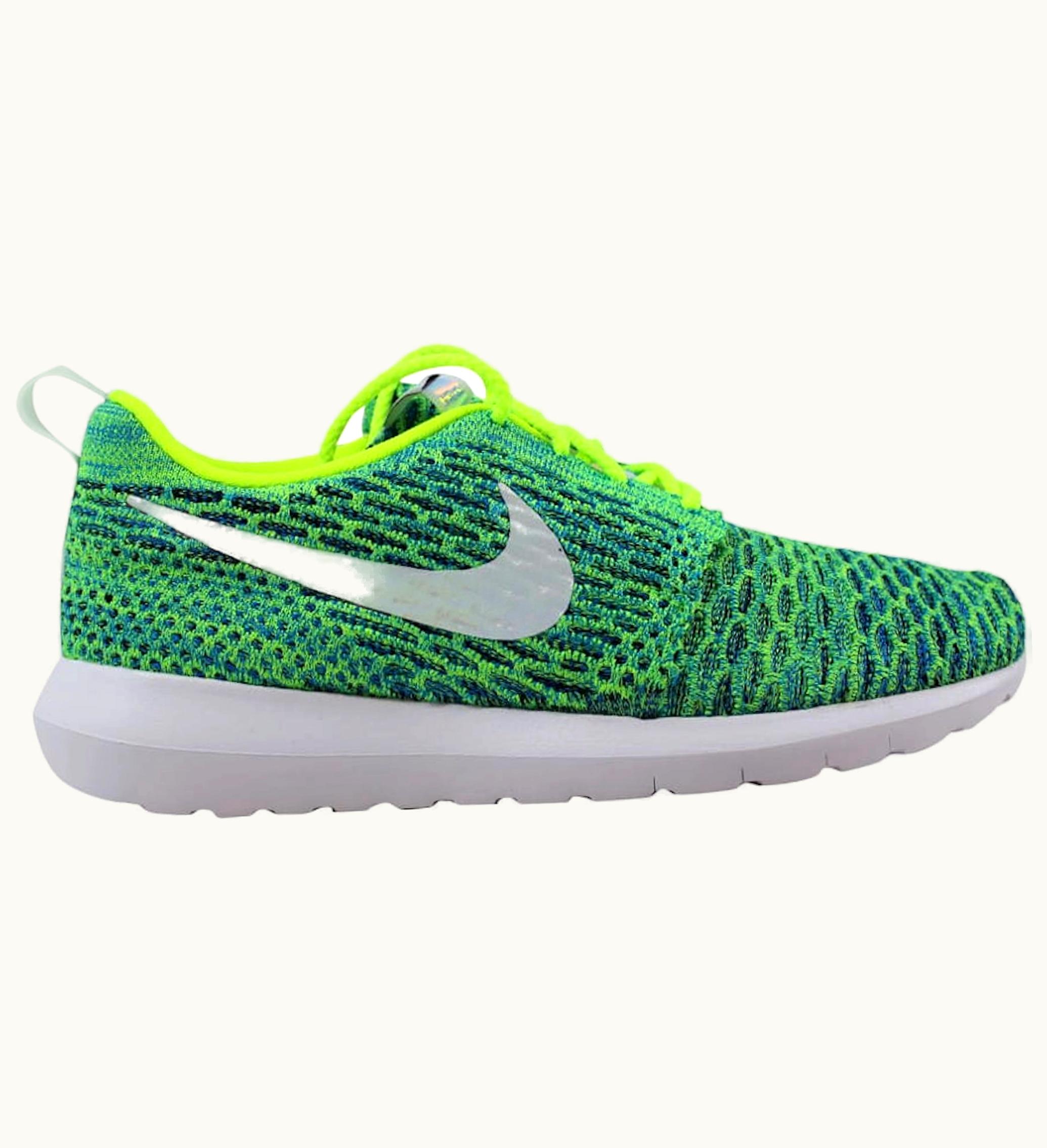 Nike Nike Roshe NM Flyknit Qs Volt Metallic Silver Voltage Green Photo Blue W