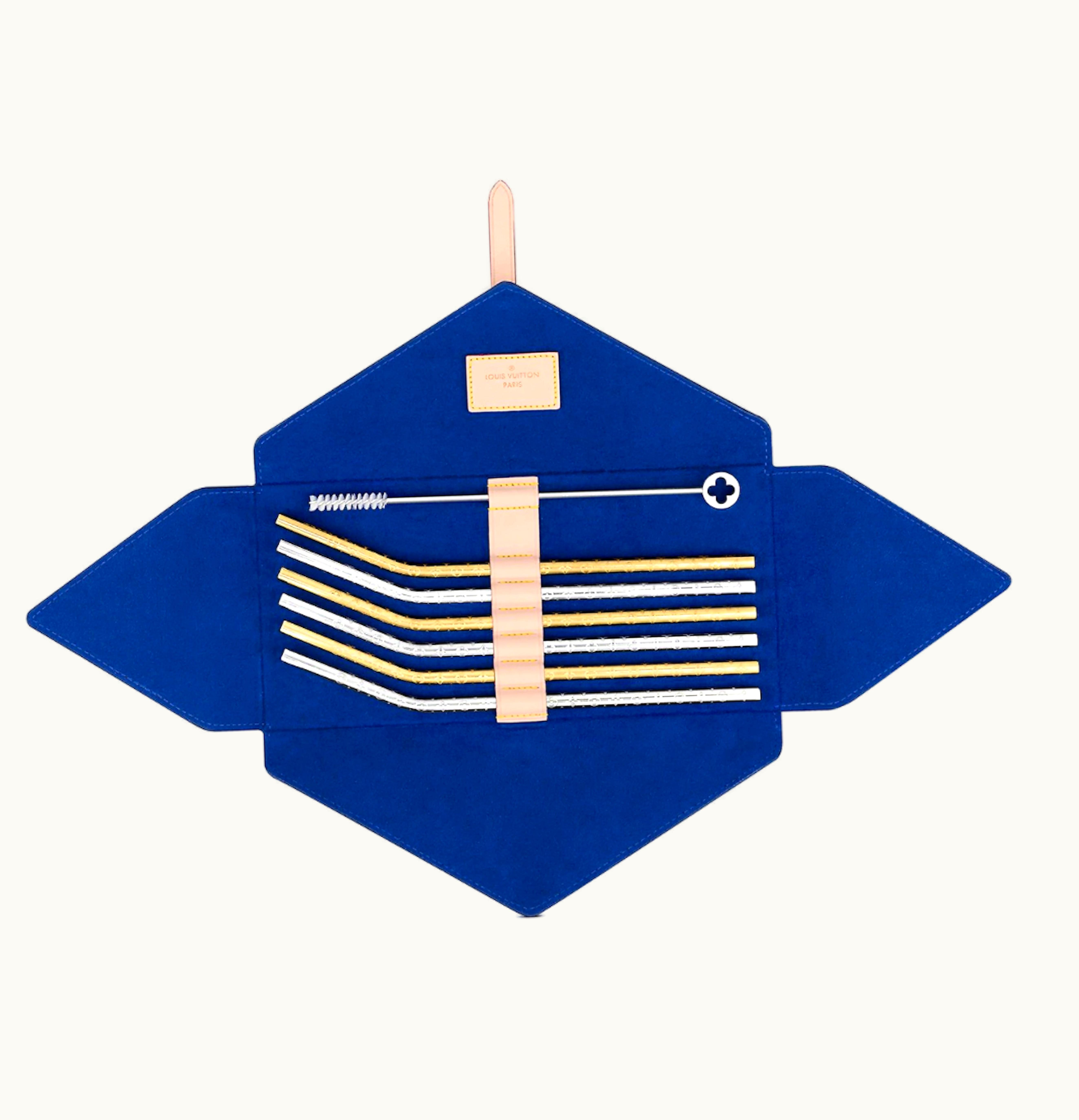 Louis Vuitton Louis Vuitton Straws and Pouch Monogram Silver Gold