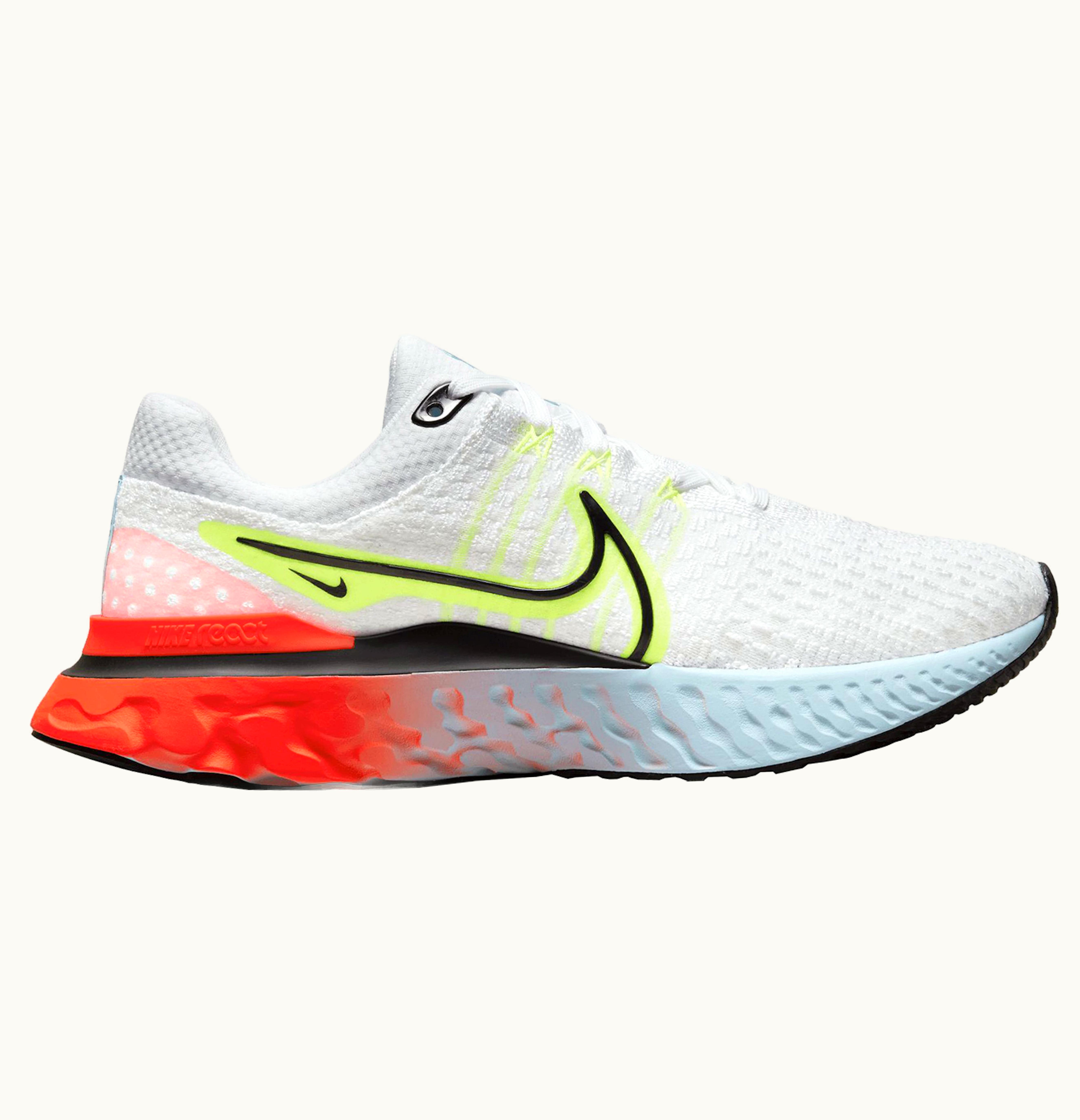 Nike Nike React Infinity Run Flyknit 3 White Volt Bright Crimson W