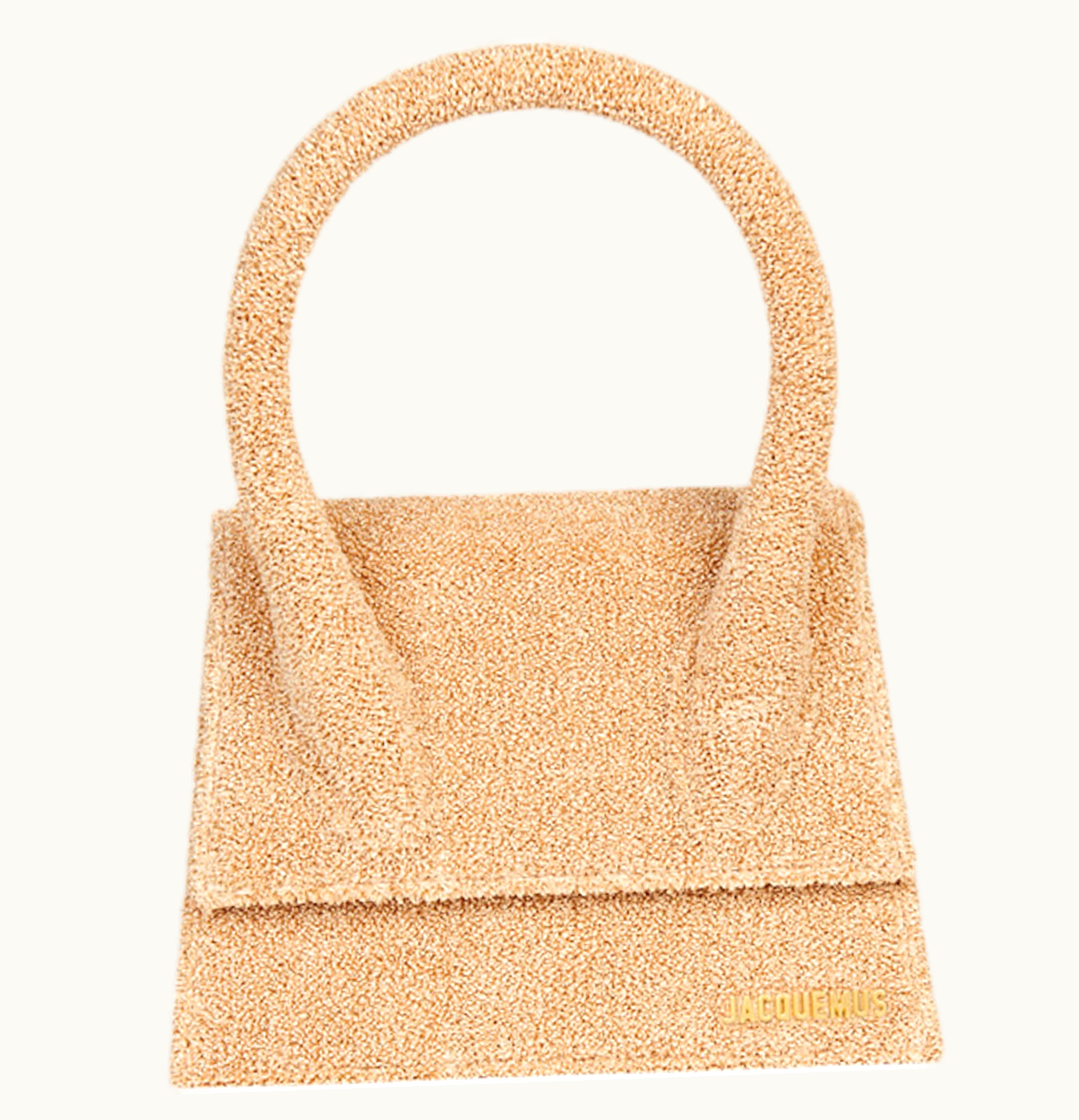 Jacquemus Jacquemus Le Grand Chiquito Signature Handbag Curled Raphia Beige