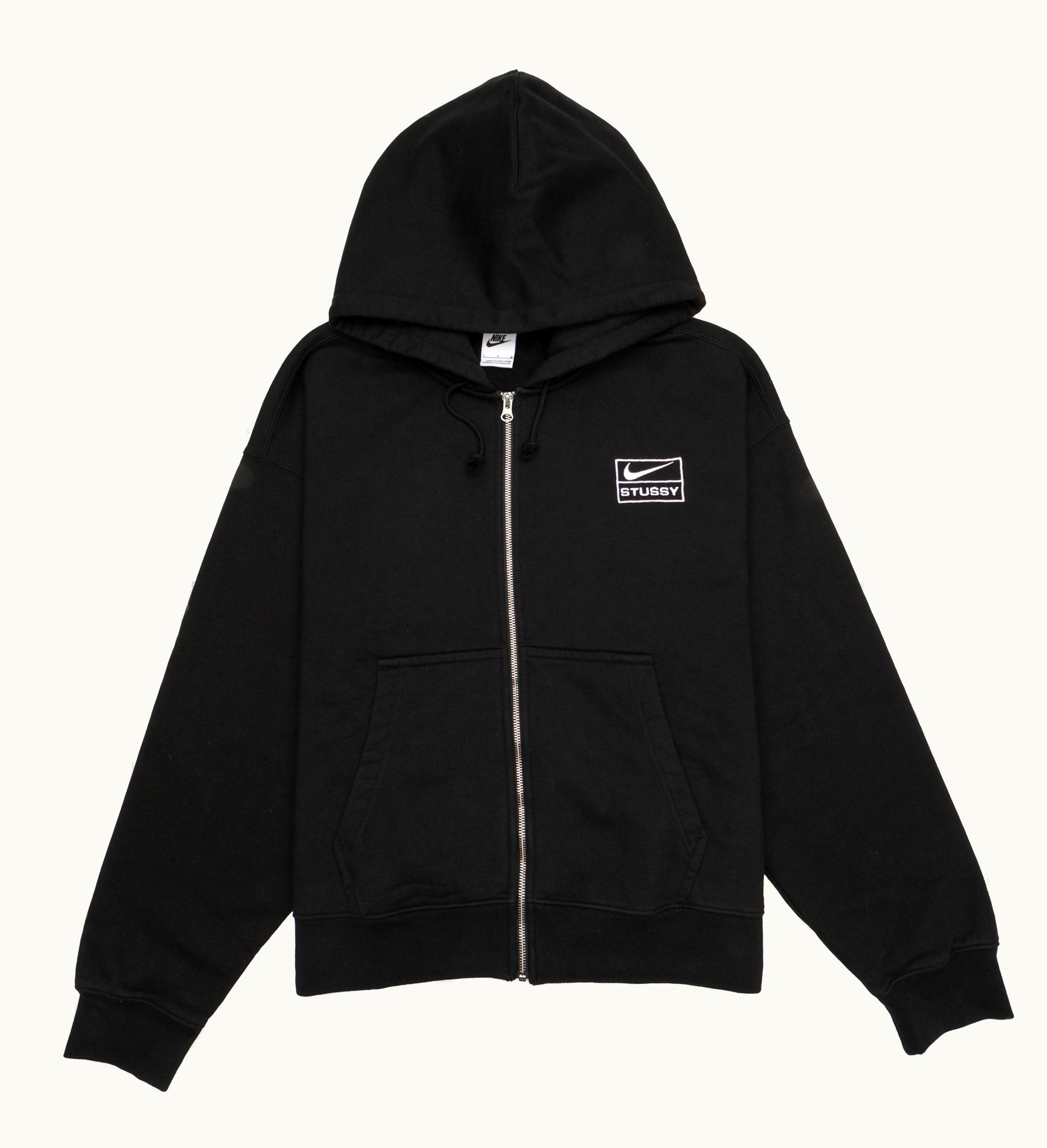 Stussy Stussy X Nike Stone Washed Fleece Zip Hoodie Black
