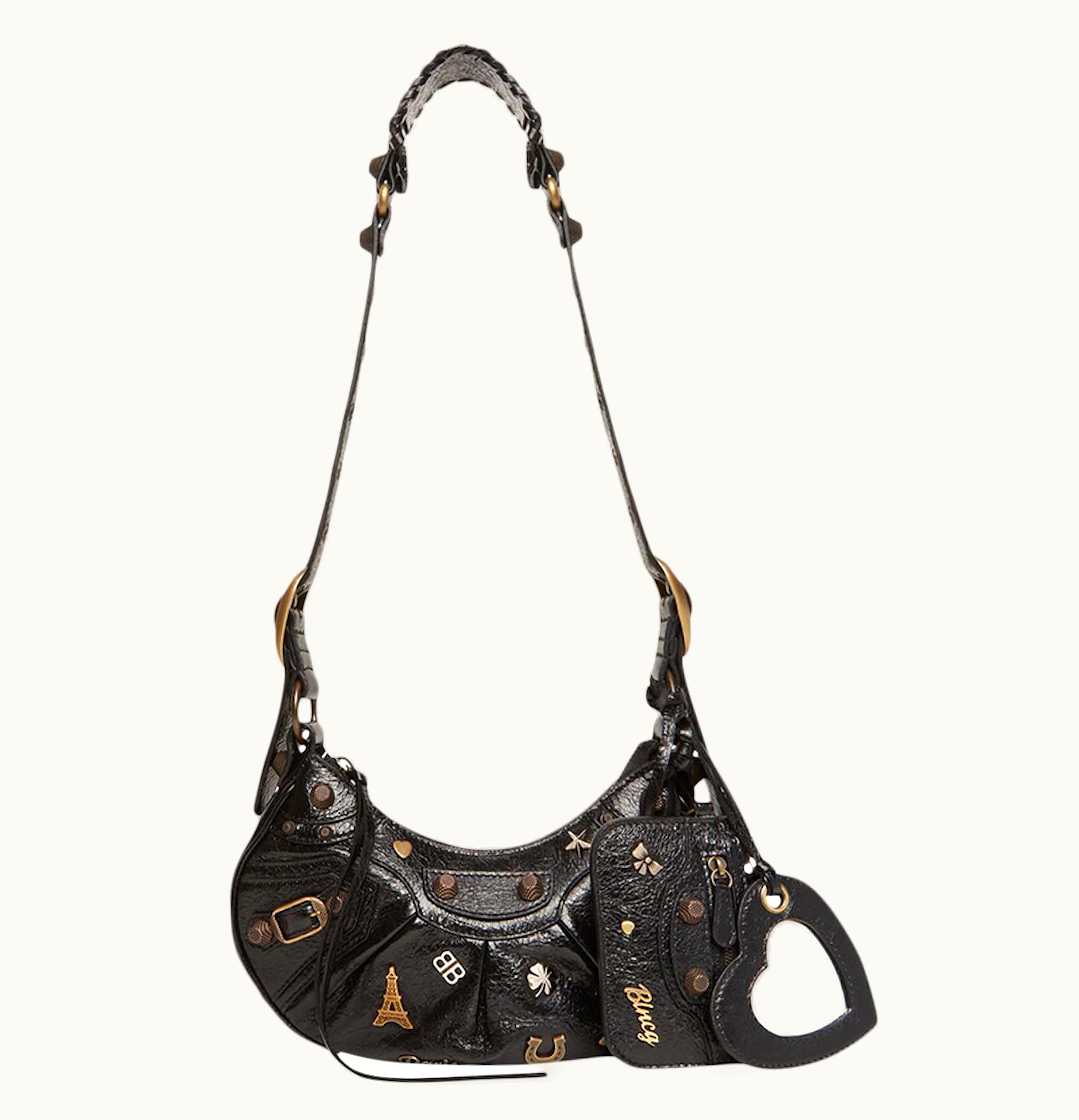 Balenciaga Balenciaga Le Cagole Shoulder Bag XS With Pins Black