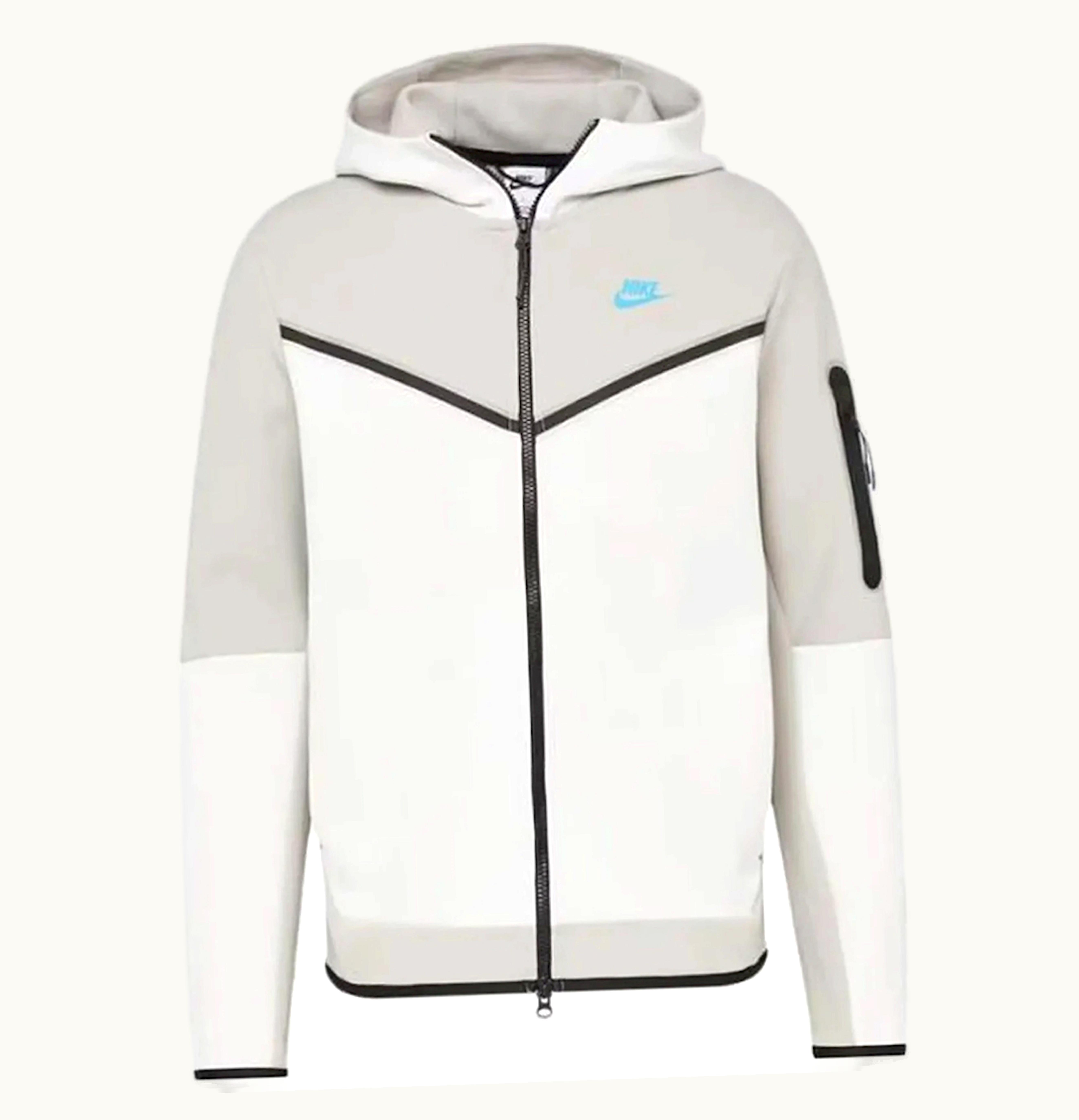 Nike Nike Sportswear Tech Fleece Hoodie Light Iron Ore Summit White Baltic Blue