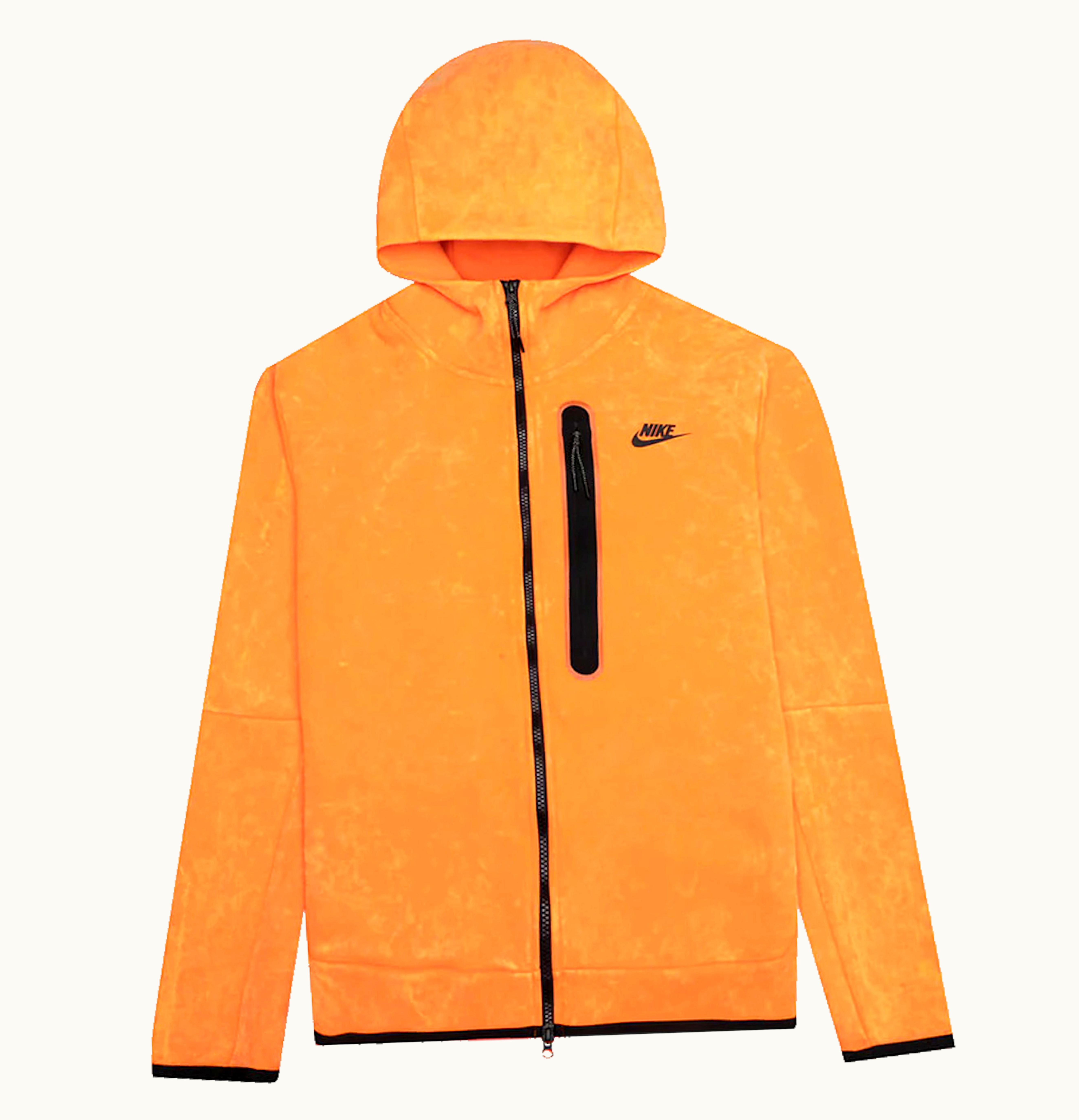 Nike Nike Sportswear Tech Fleece Washed Hoodie Orange Frost