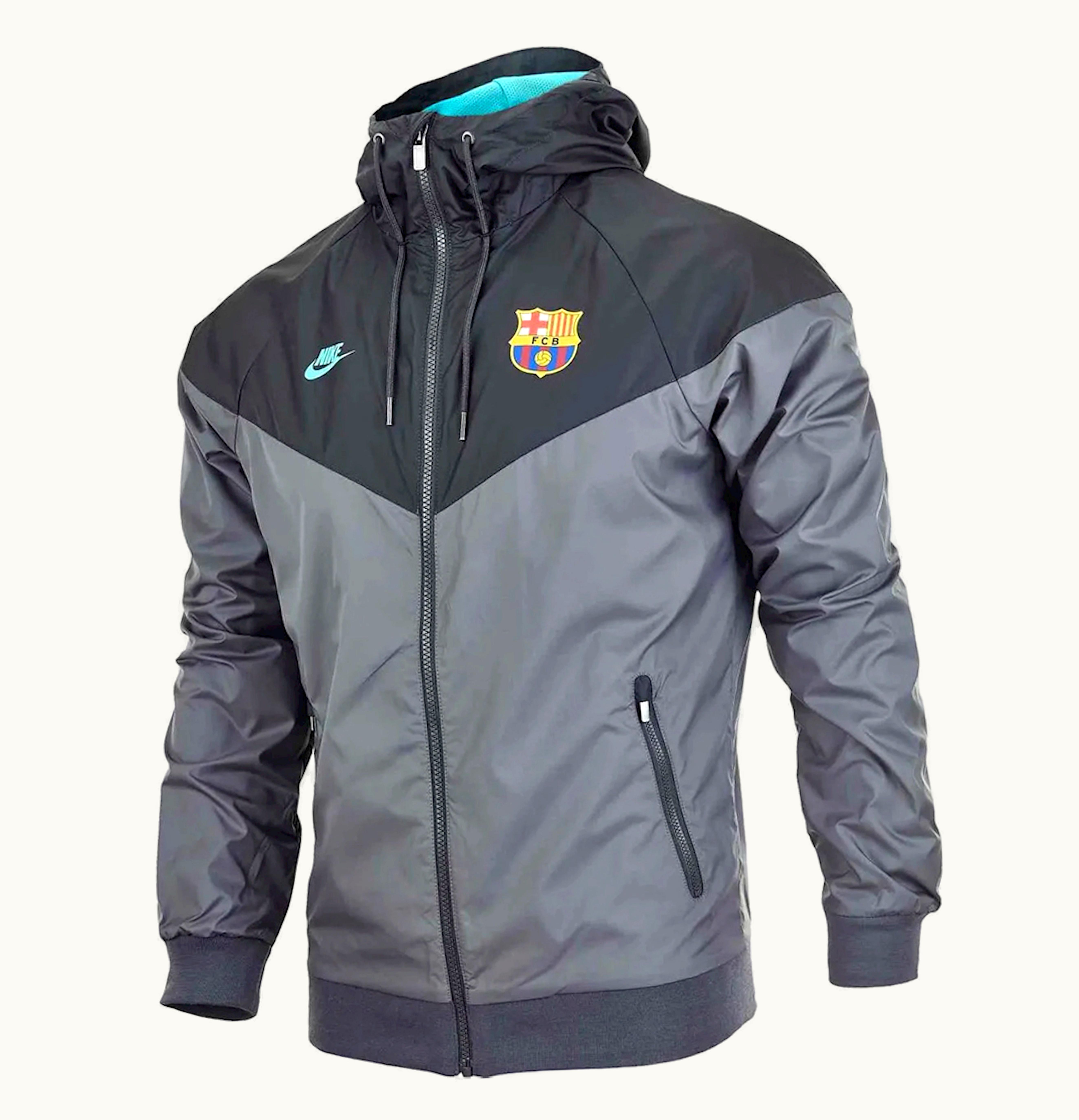 Nike Nike Sportswear Tech Fleece Fcb Windrunner Woven Jacket Wolf Grey Core Black