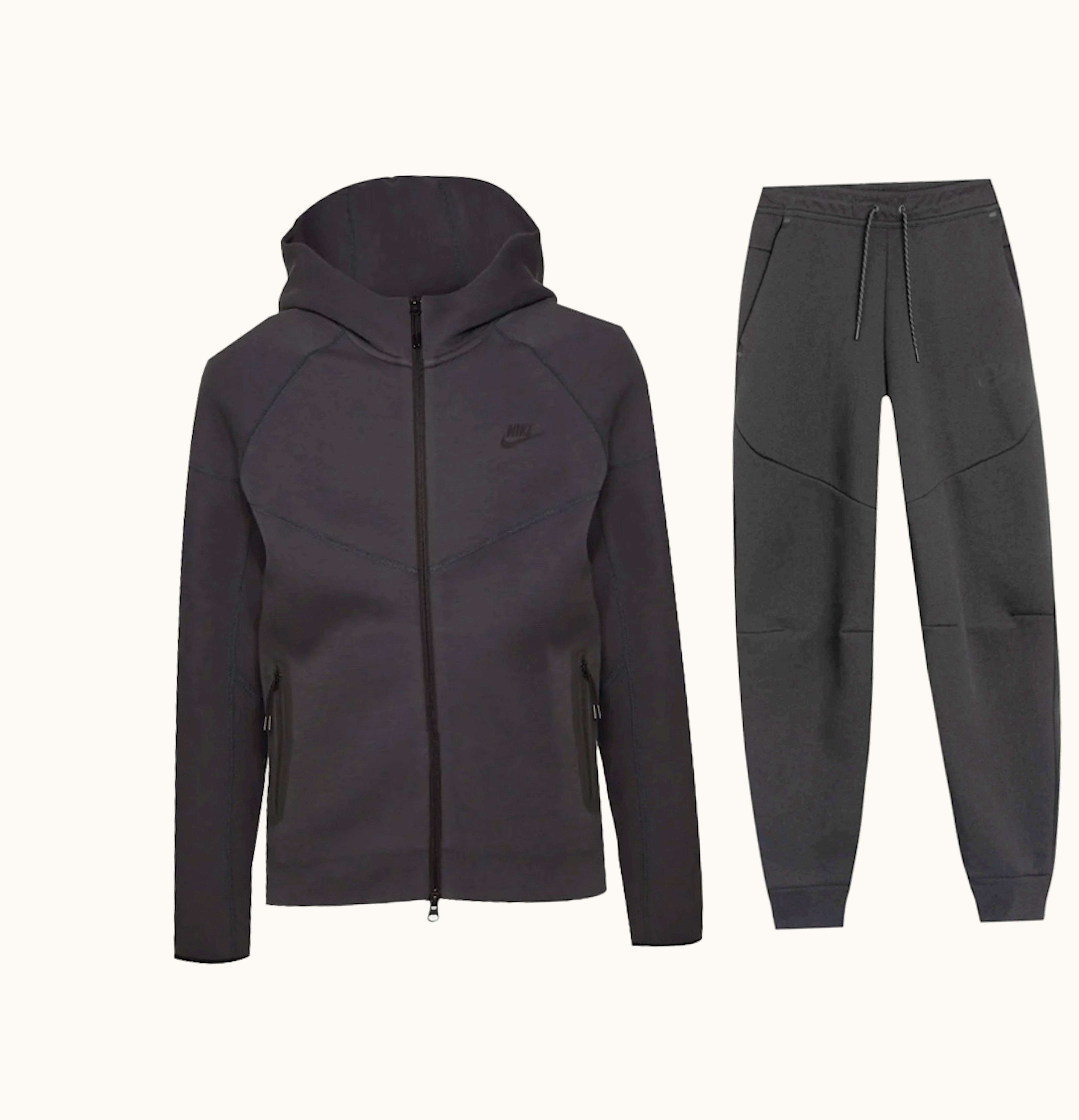 Nike Nike Sportswear Tech Fleece Windrunner Full Zip Hoodie Joggers Set Anthracite Black