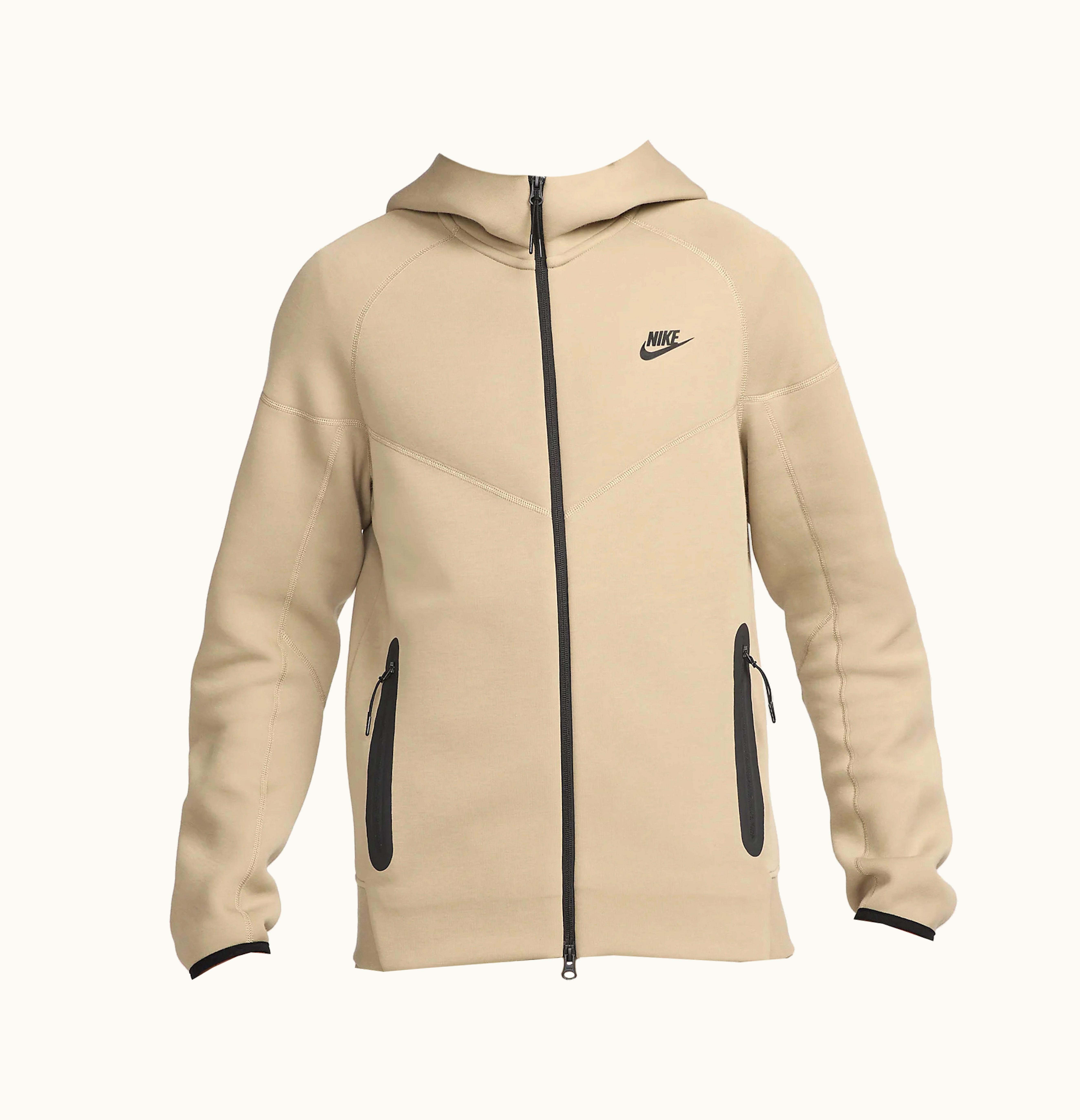 Nike Nike Sportswear Tech Fleece Windrunner Full Zip Hoodie Khaki Black