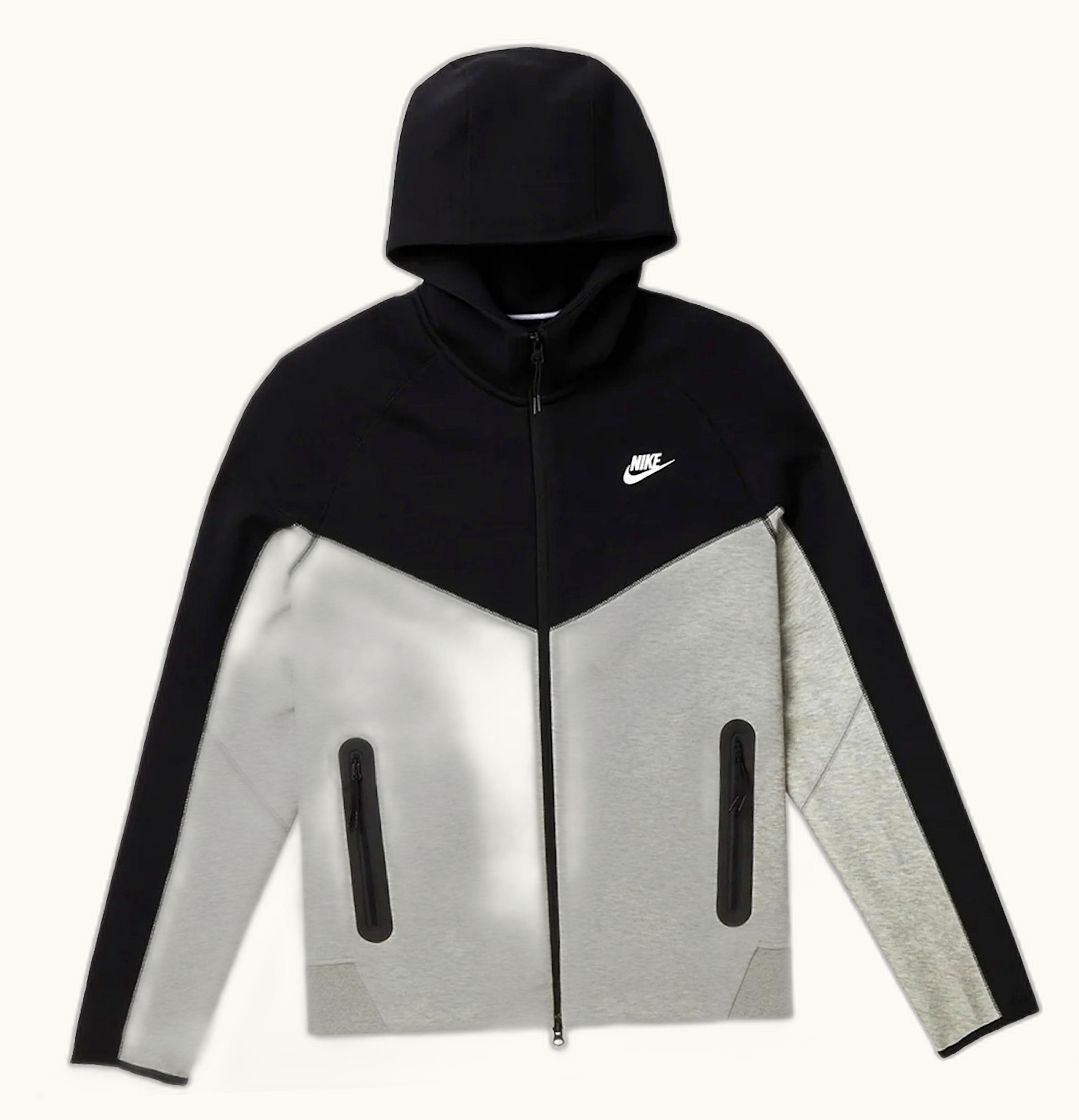 Nike Nike Sportswear Tech Fleece Windrunner Full Zip Hoodie Dark Grey Heather Black White