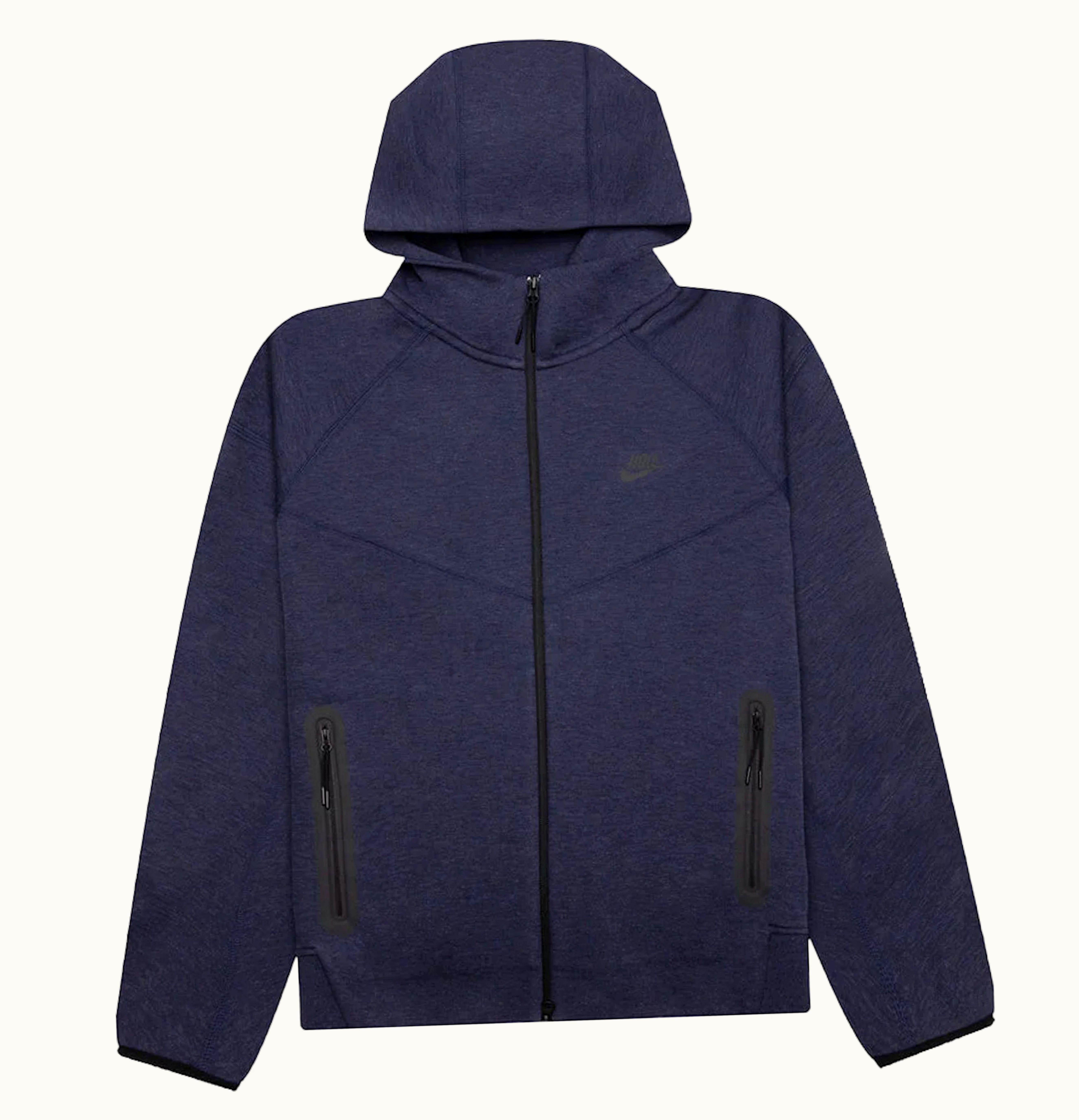 Nike Nike Sportswear Tech Fleece Windrunner Full Zip Hoodie Obsidian Heather Black