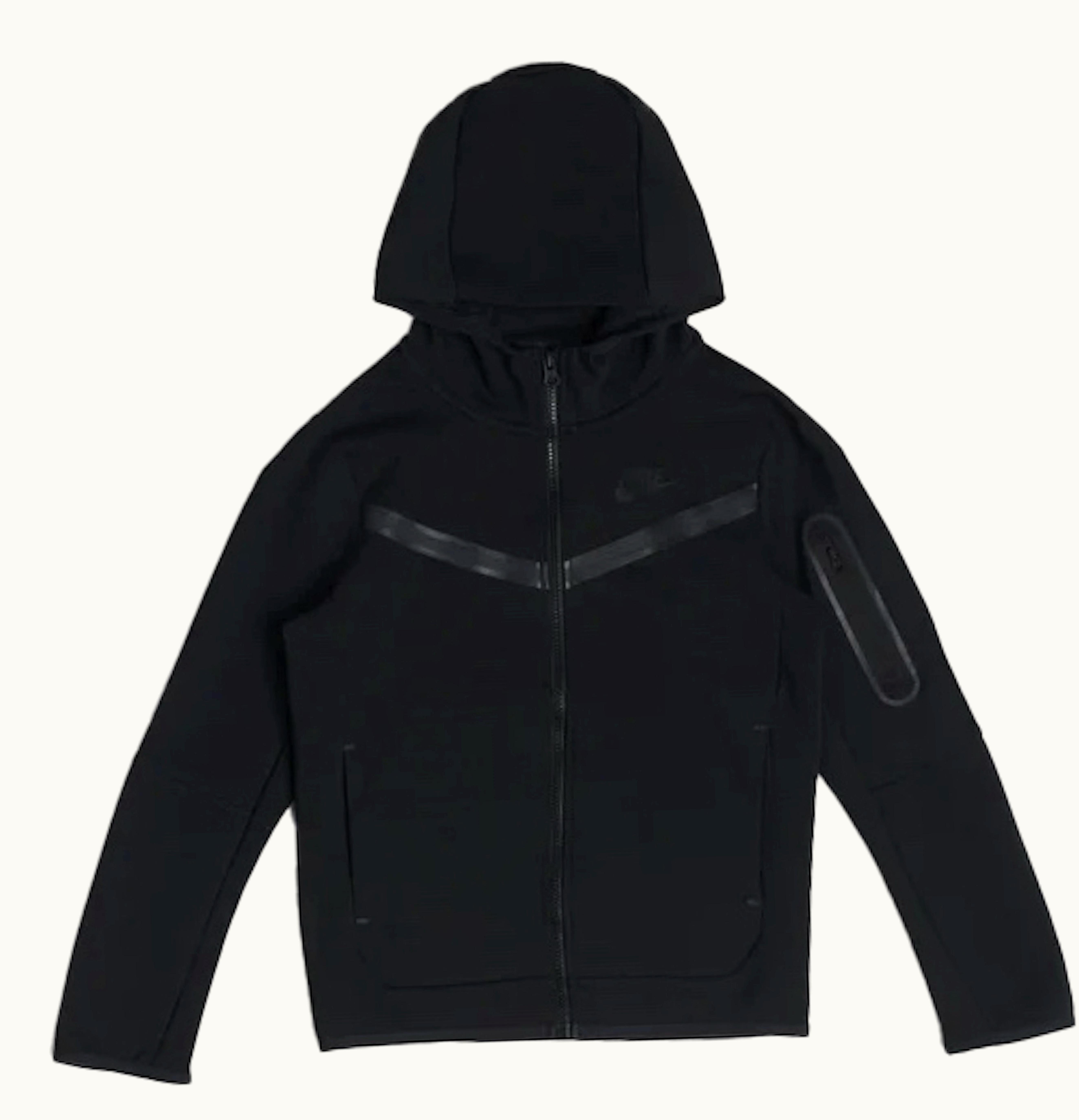 Nike Nike Sportswear Kids Tech Fleece Full Zip Hoodie Plus Size Black Black