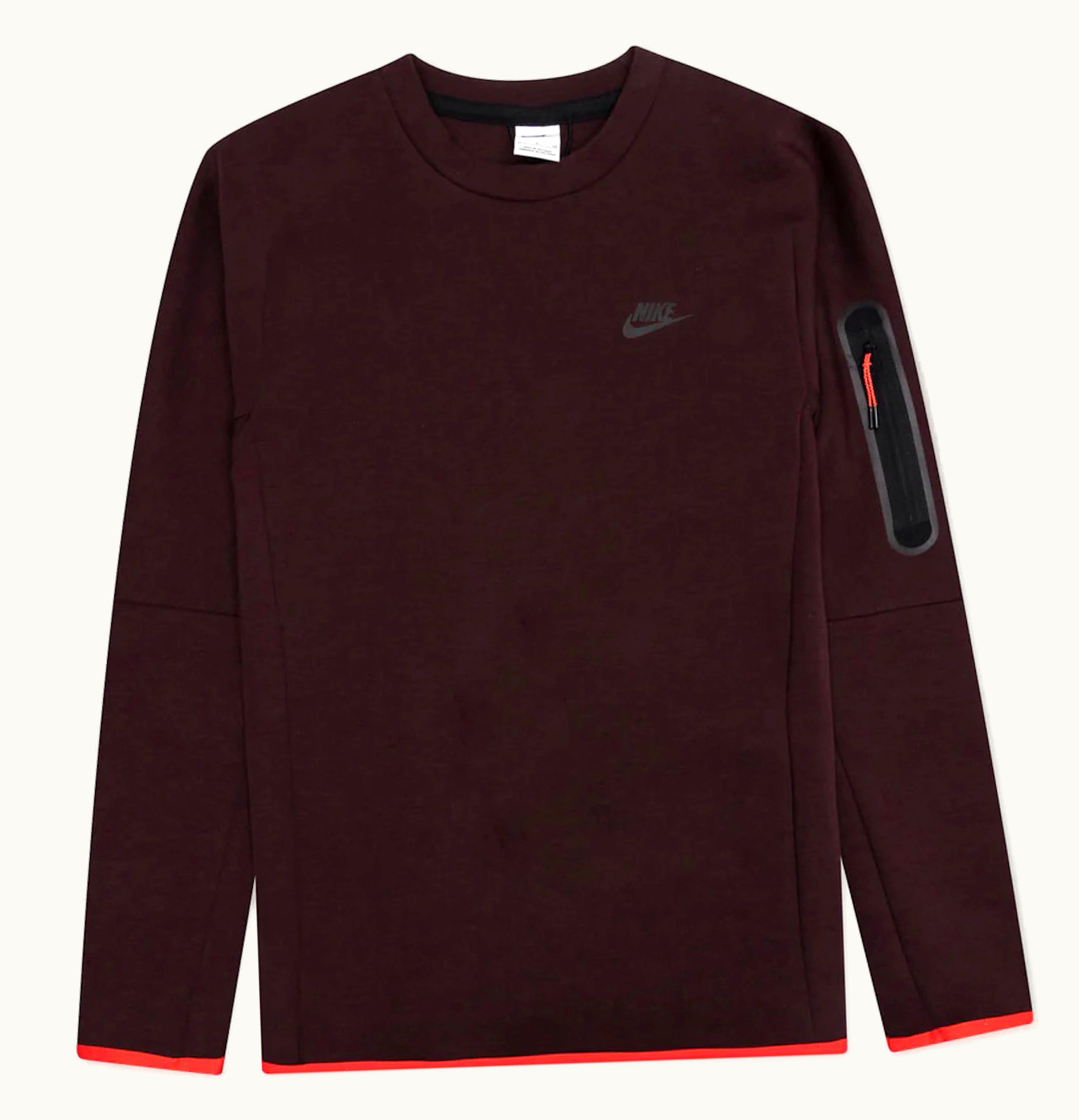 Nike Nike Sportswear Tech Fleece Crew Brown Basalt Black