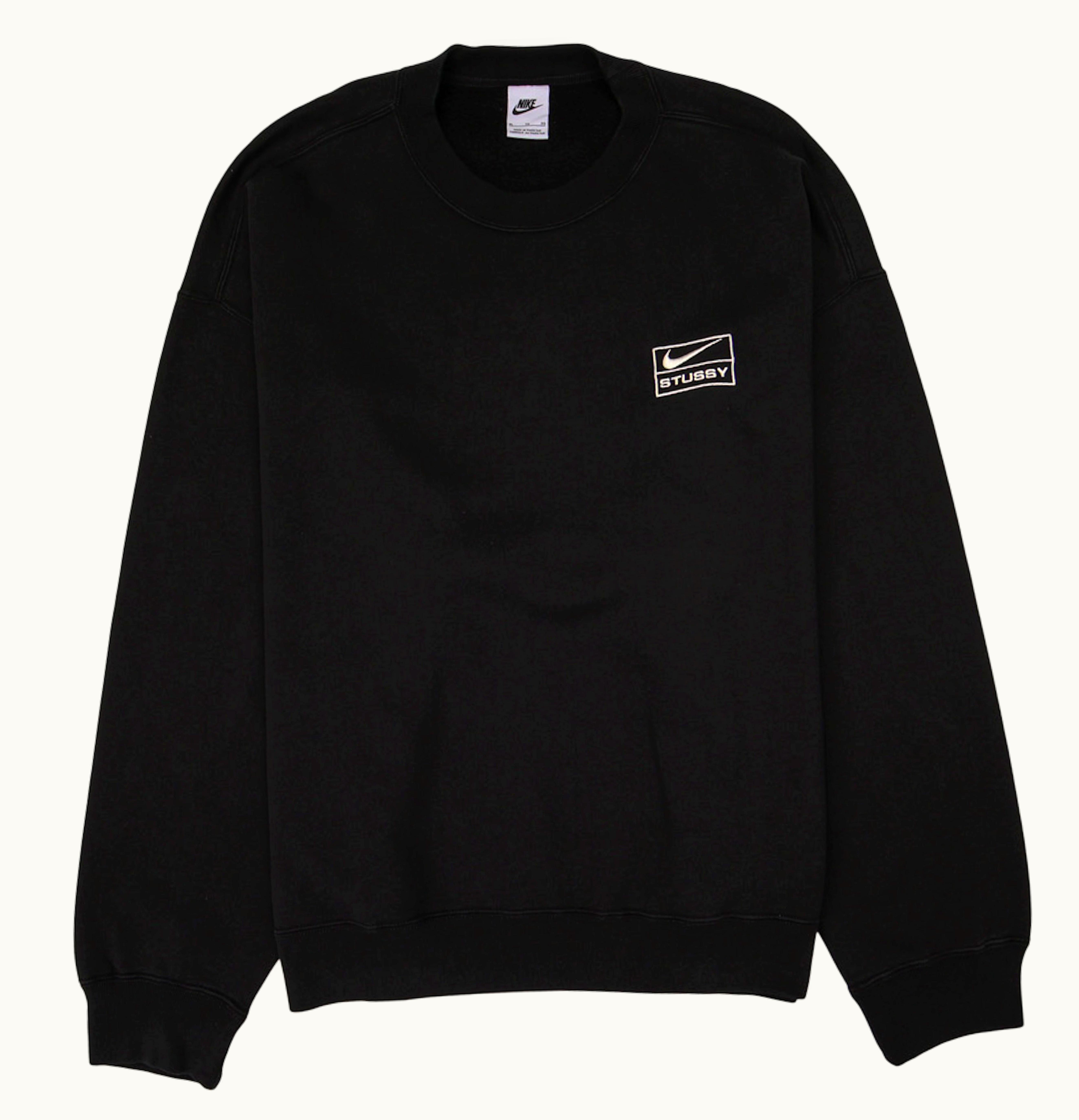 Nike Nike X Stussy Wash Crew Fleece Asia Sizing Black SS23
