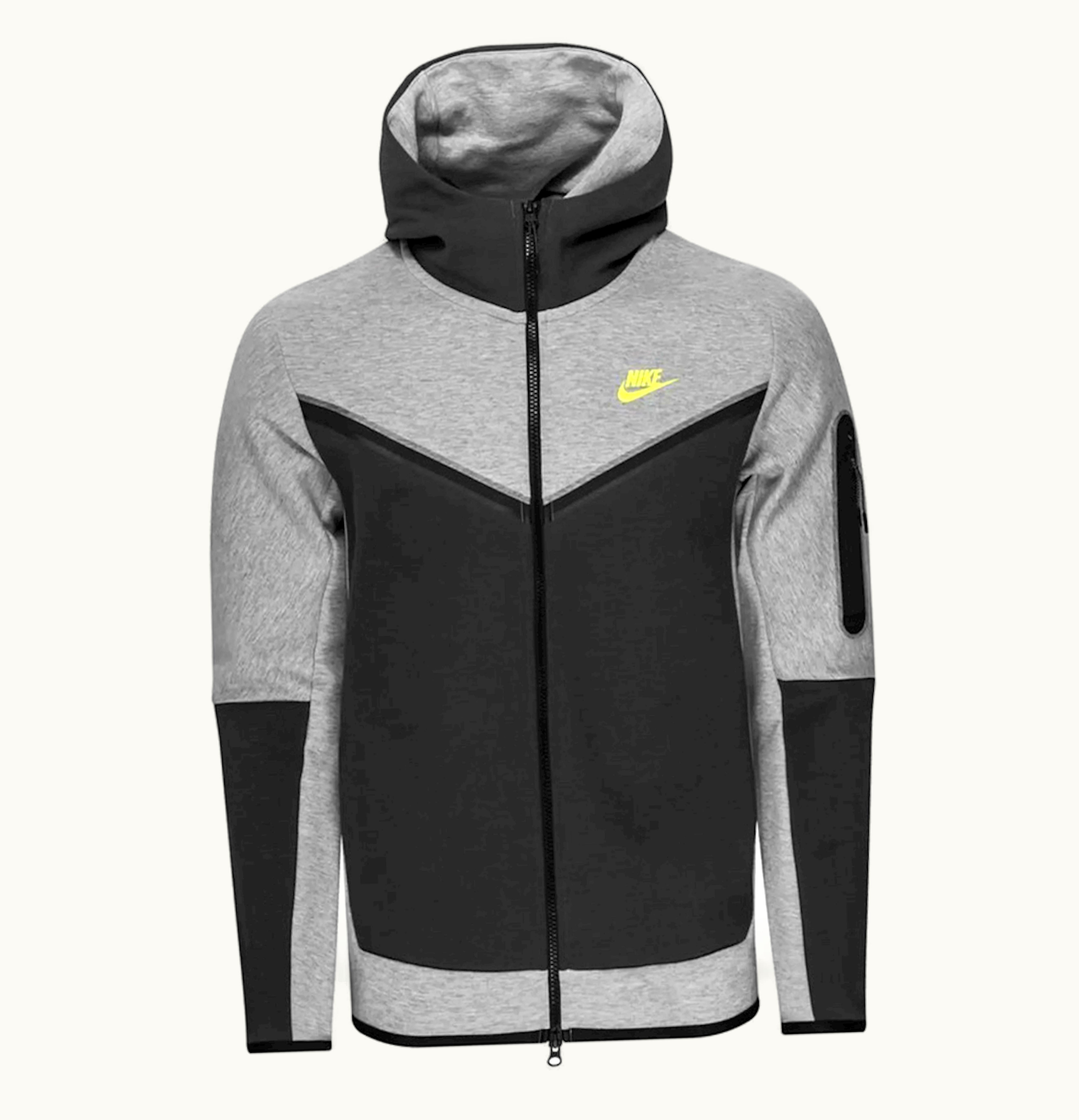 Nike Nike Sportswear Tech Fleece Full Zip Hoodie Dark Grey Heather Anthracite Volt