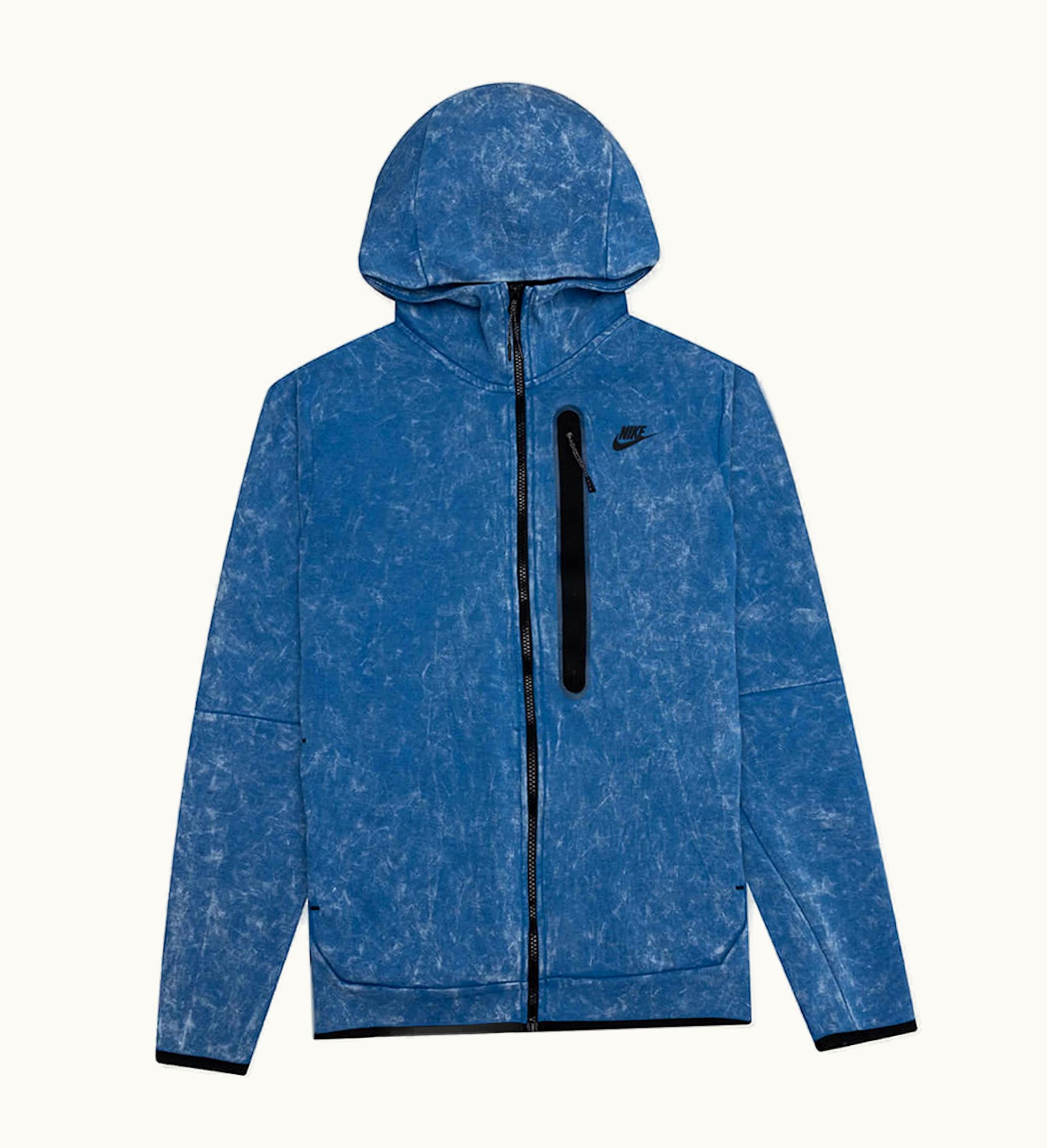 Nike Nike Sportswear Tech Fleece Full Zip Hoodie Dark Marina Blue Black