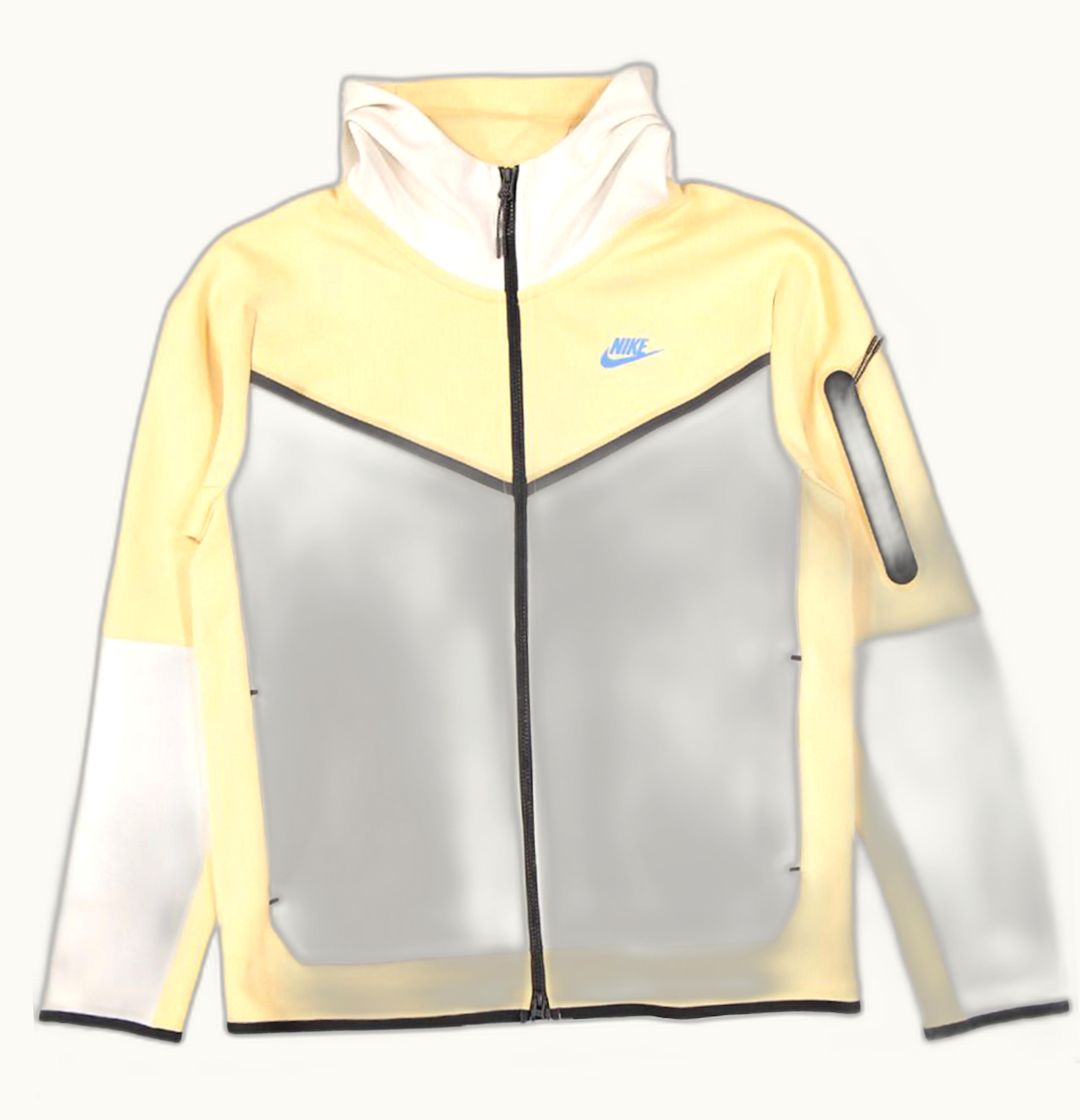 Nike Nike Sportswear Tech Fleece Full Zip Hoodie Sesame Light Orewood Brown Light Photo Blue