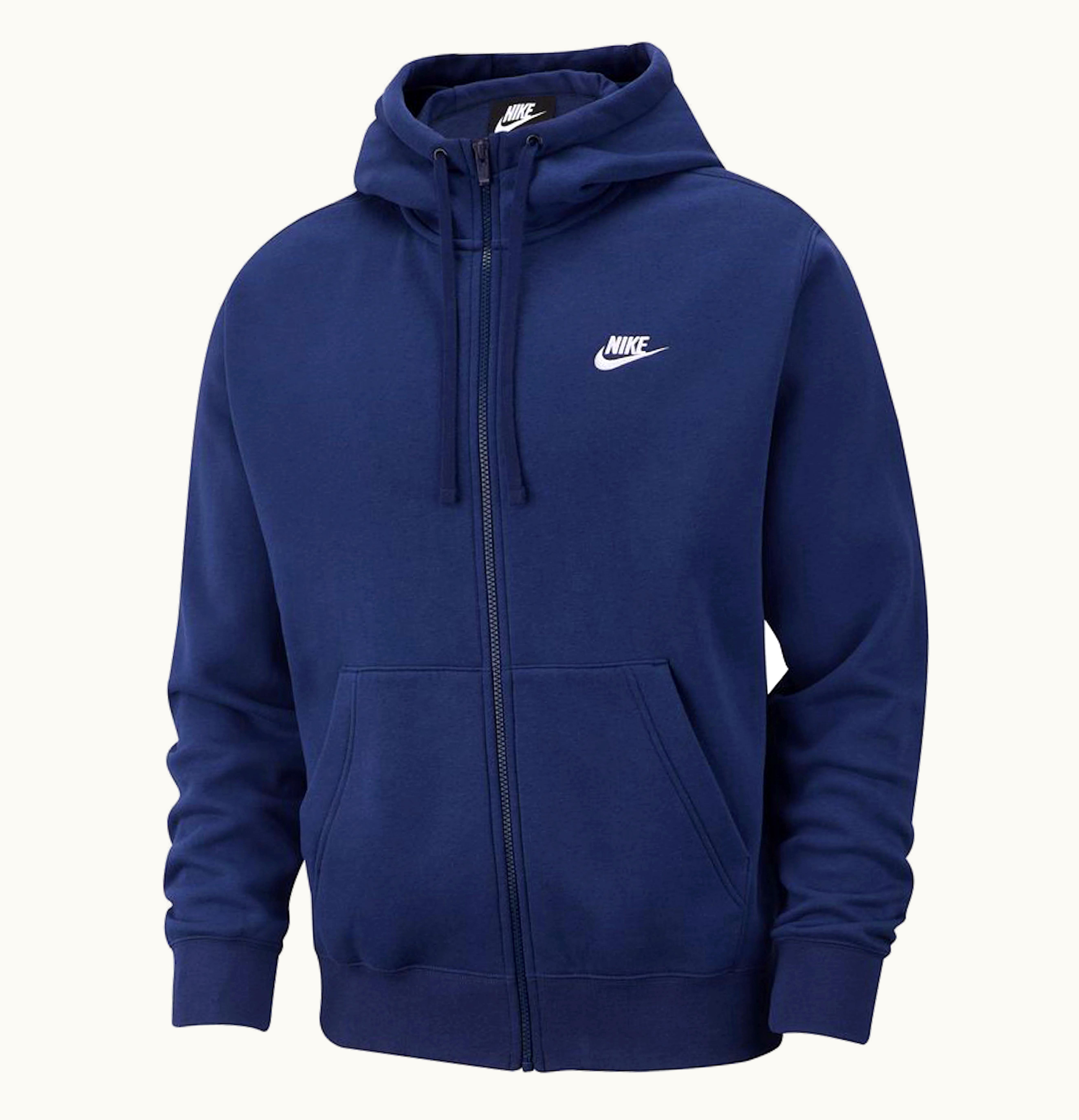 Nike Nike Sportswear Club Fleece Full Zip Hoodie Midnight Navy Midnight Navy White