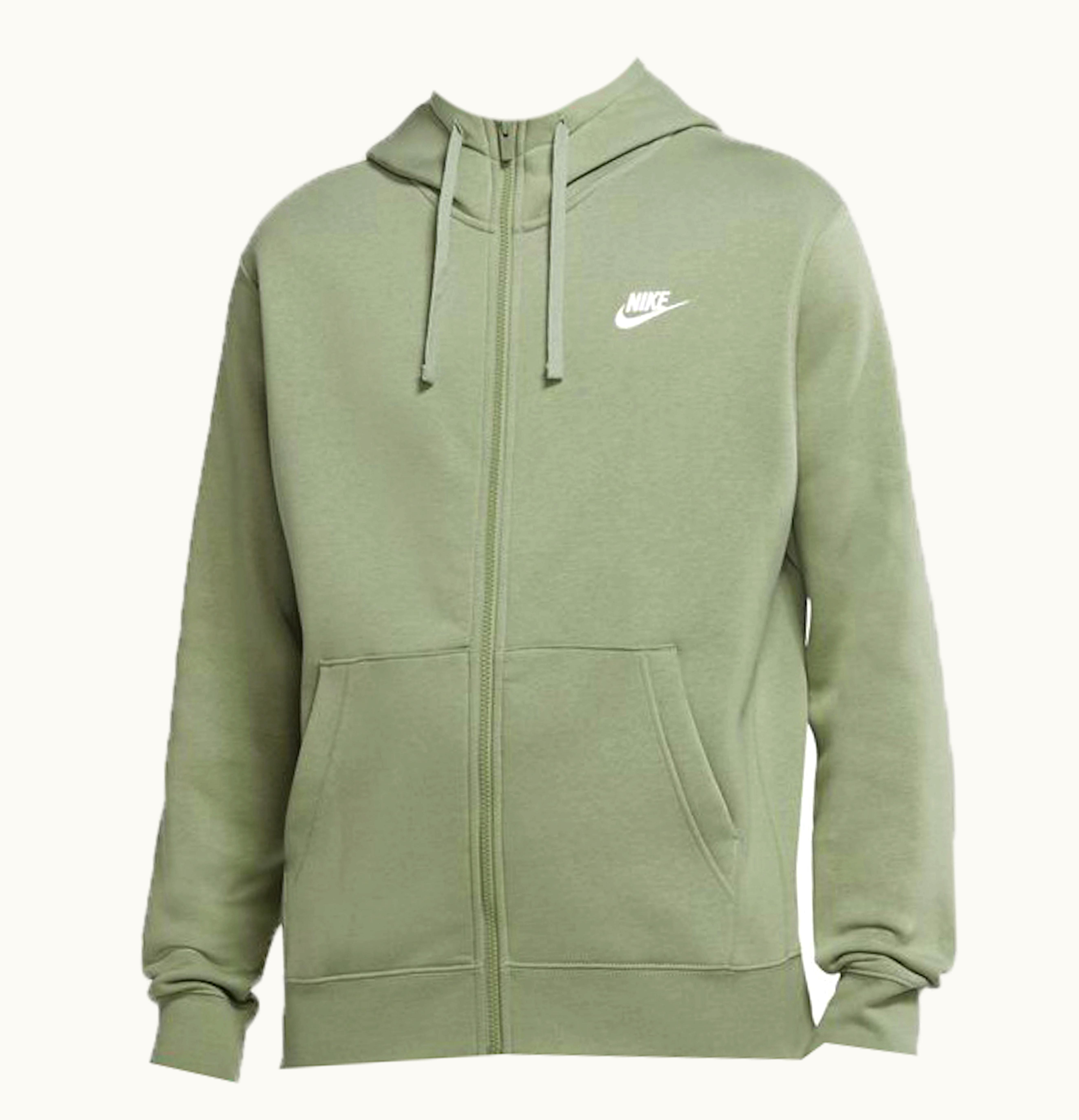 Nike Nike Sportswear Club Fleece Full Zip Hoodie Oil Green Oil Green White