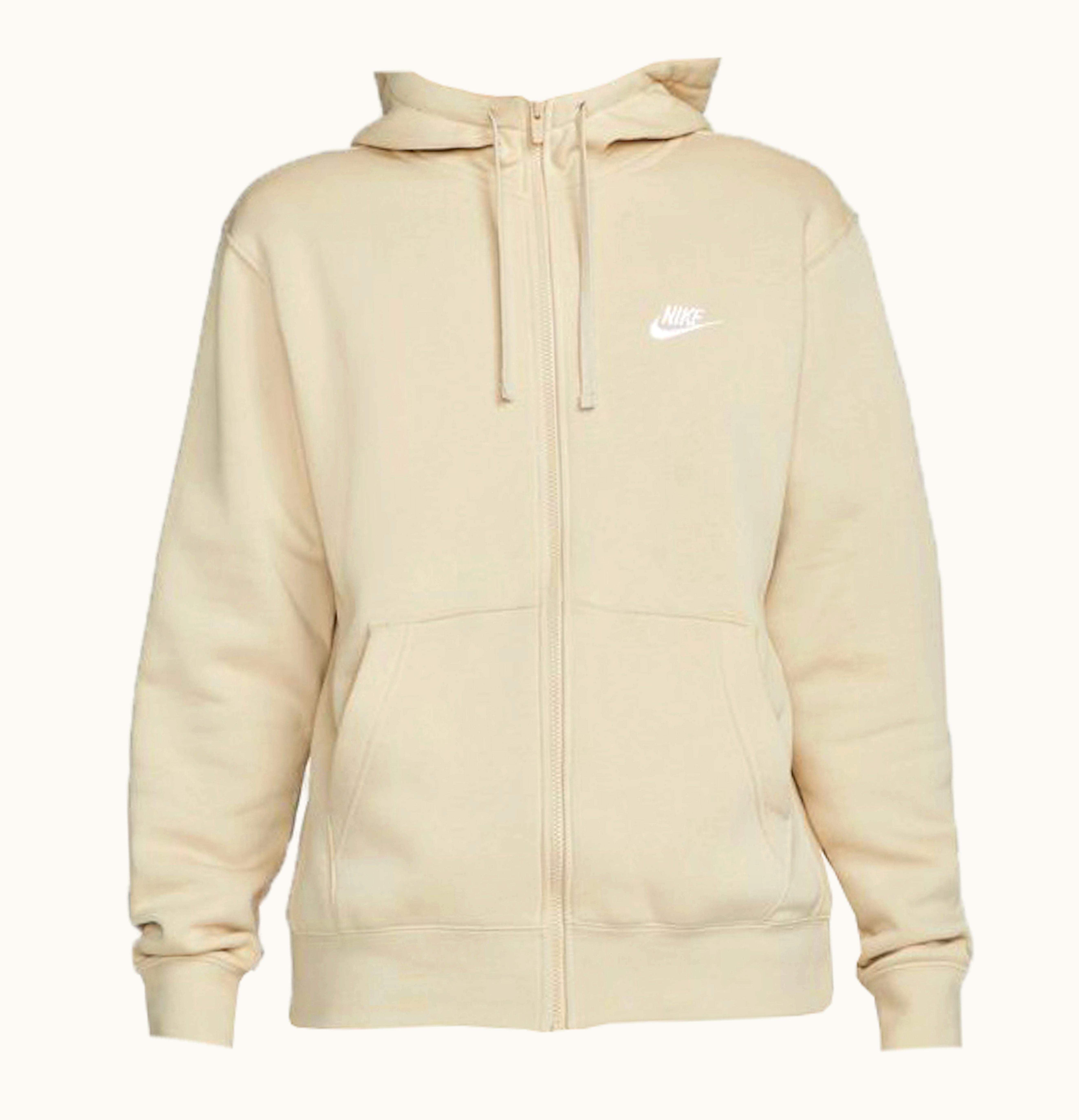 Nike Nike Sportswear Club Fleece Full Zip Hoodie Rattan Rattan White