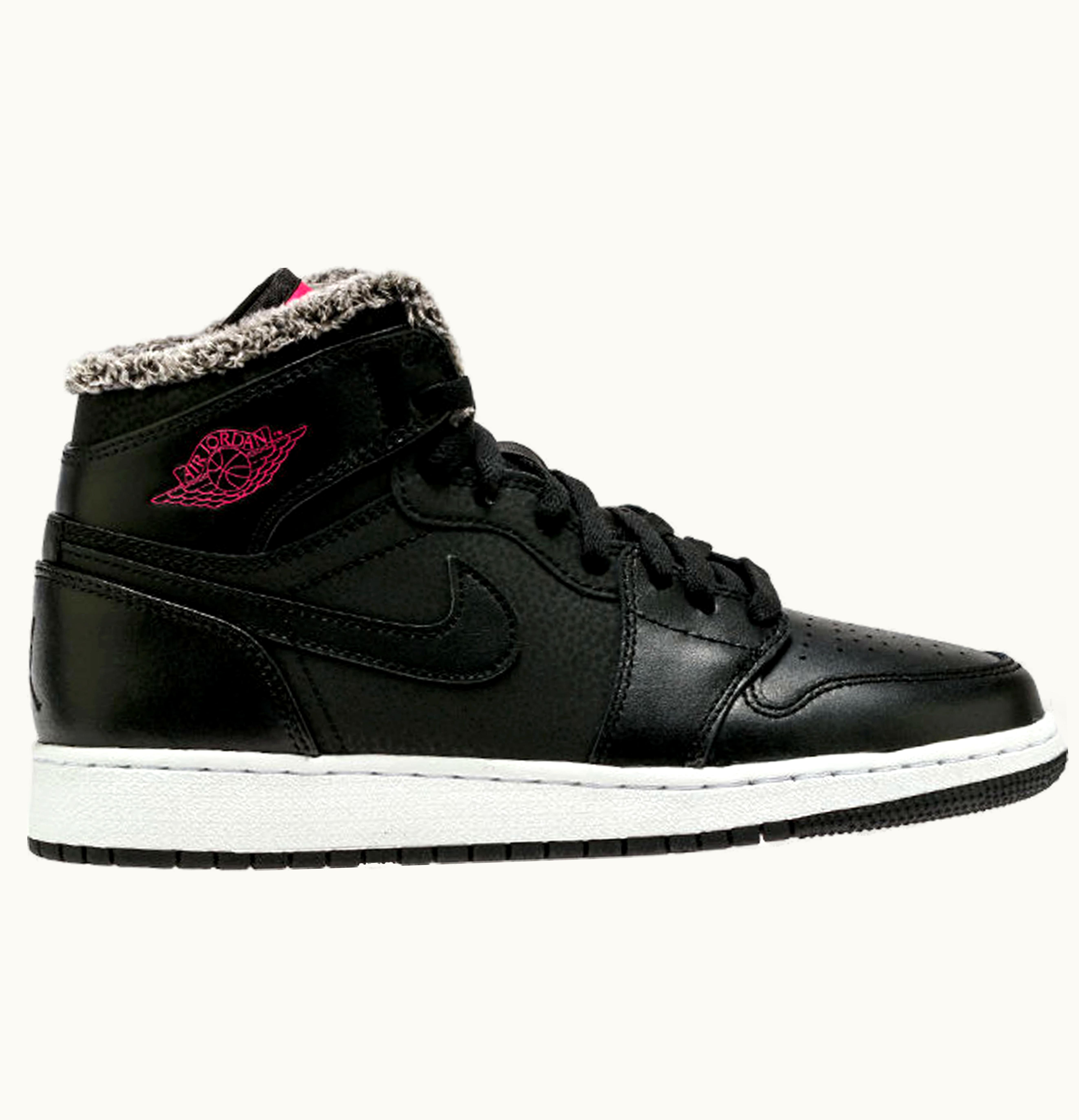 Jordan Air Jordan 1 Retro High Fleece Black Pink Gs