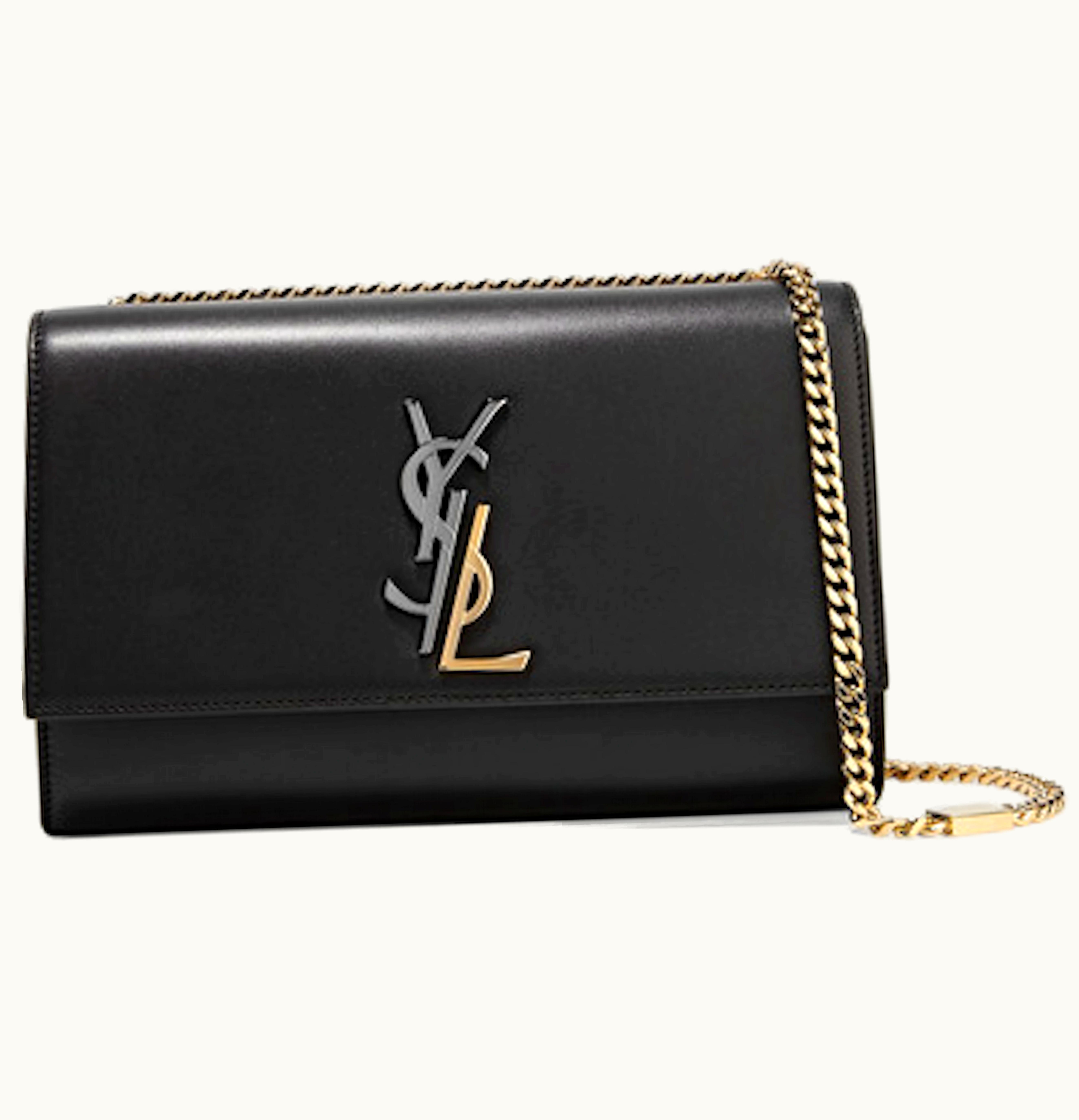 Saint Laurent Saint Laurent Kate Gold Silver YSL Medium Black
