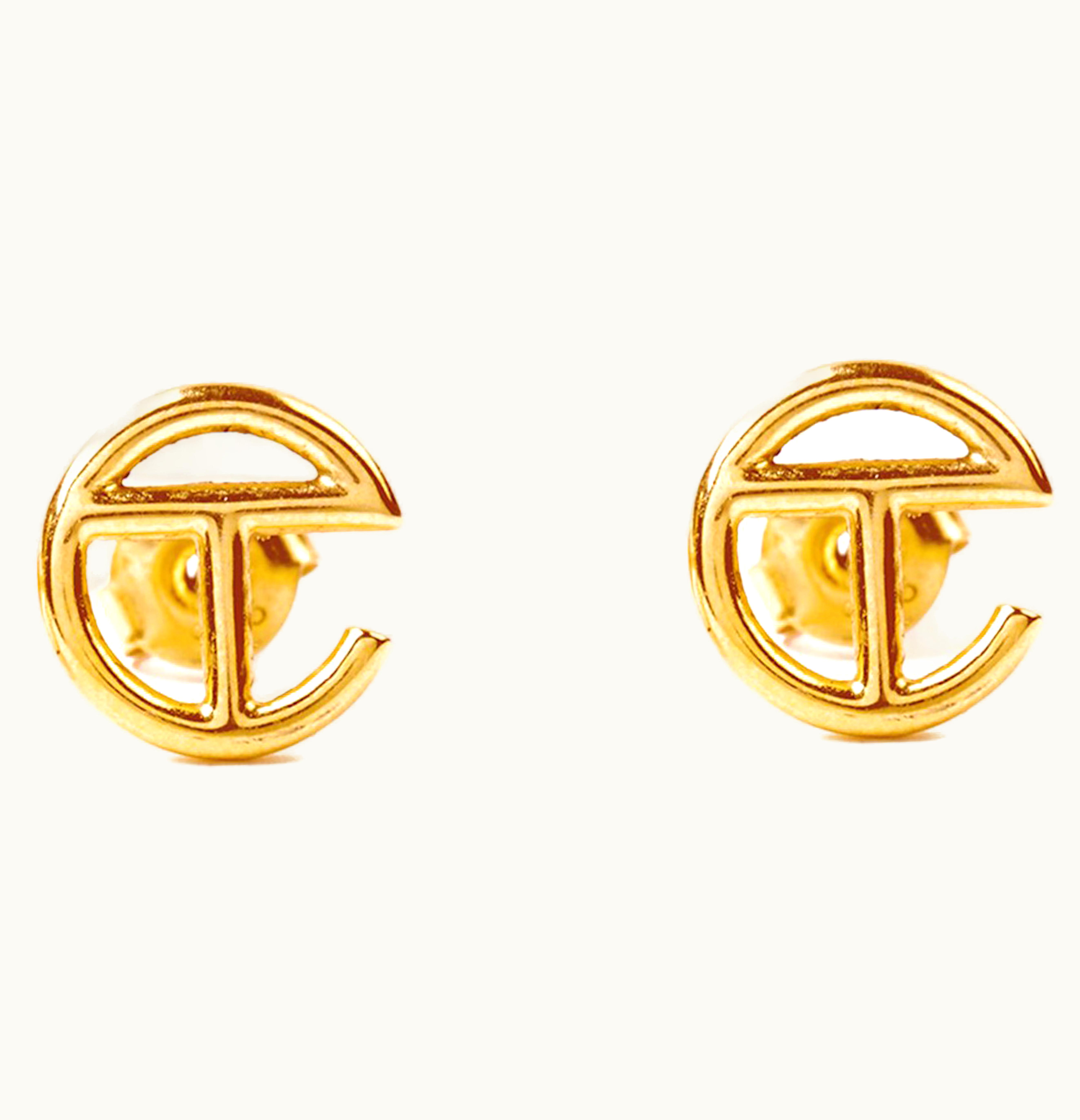 Telfar Telfar Logo Stud Earring Gold