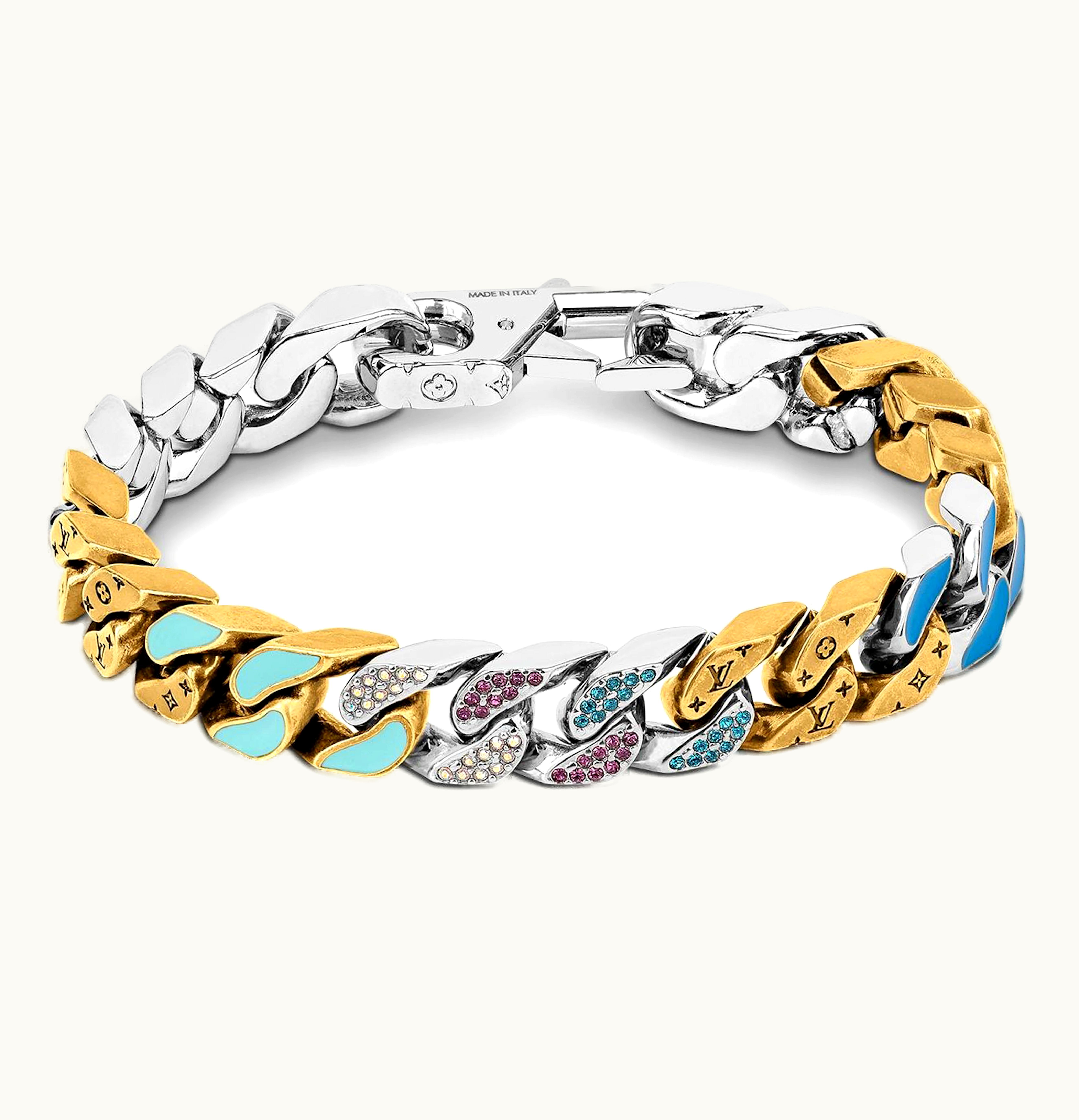 Louis Vuitton Louis Vuitton Chain Links Patches Bracelet Multicolor