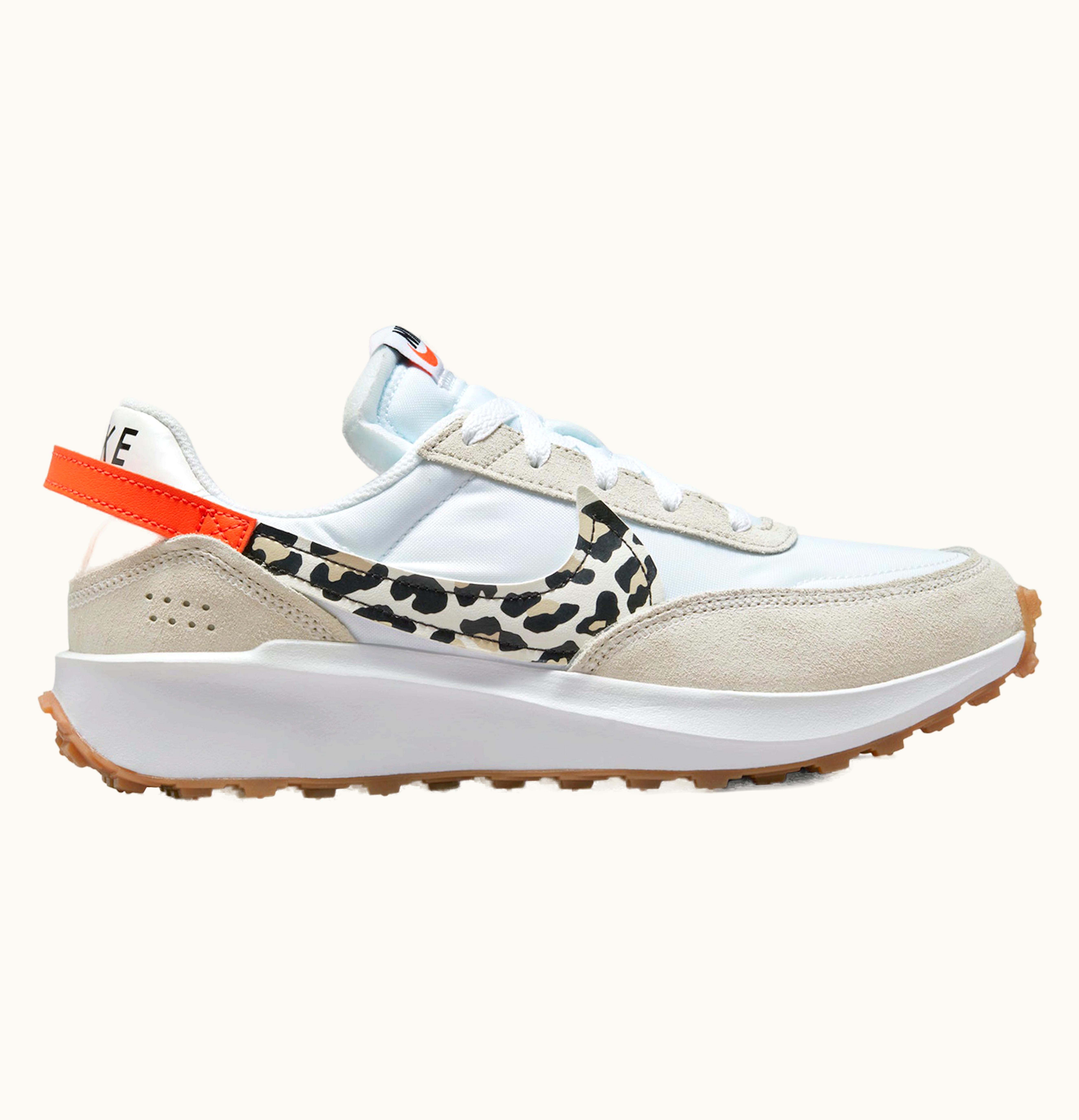 Nike Nike Waffle Debut White Team Orange Leopard Womens