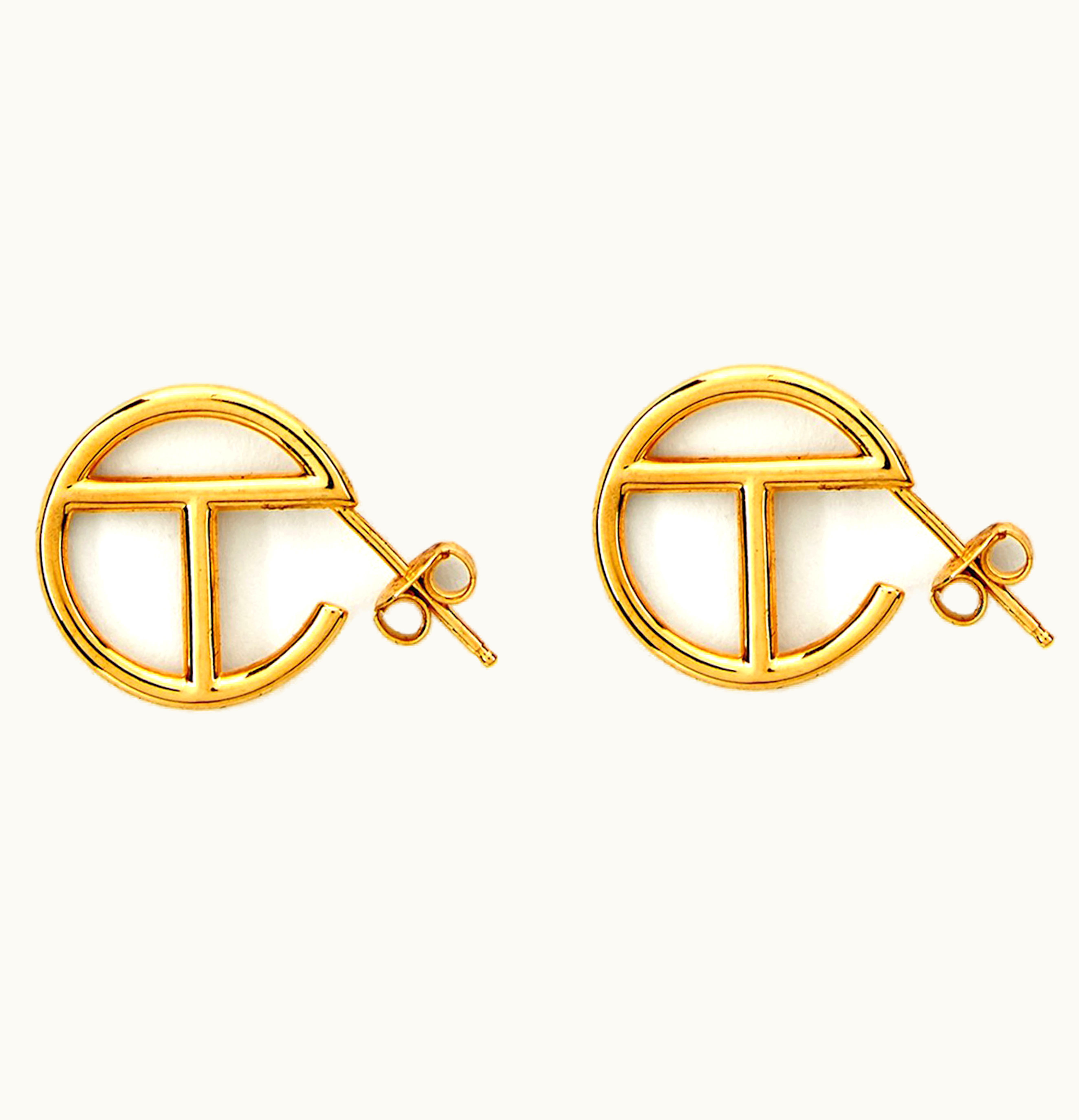 Telfar Telfar Logo Hoop Earring Small Gold
