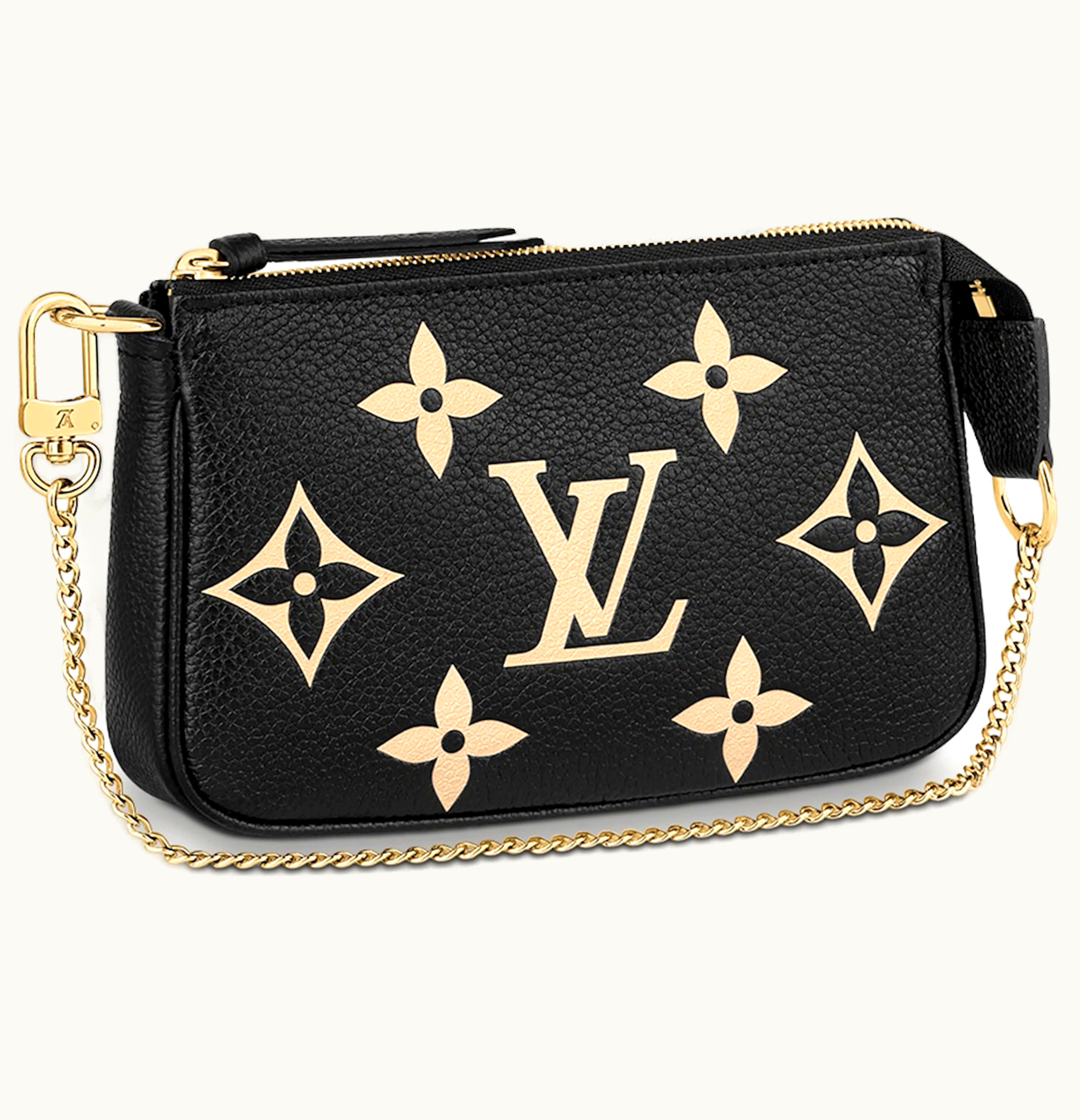 Louis Vuitton Louis Vuitton Pochette Mini Accessoires Black Beige