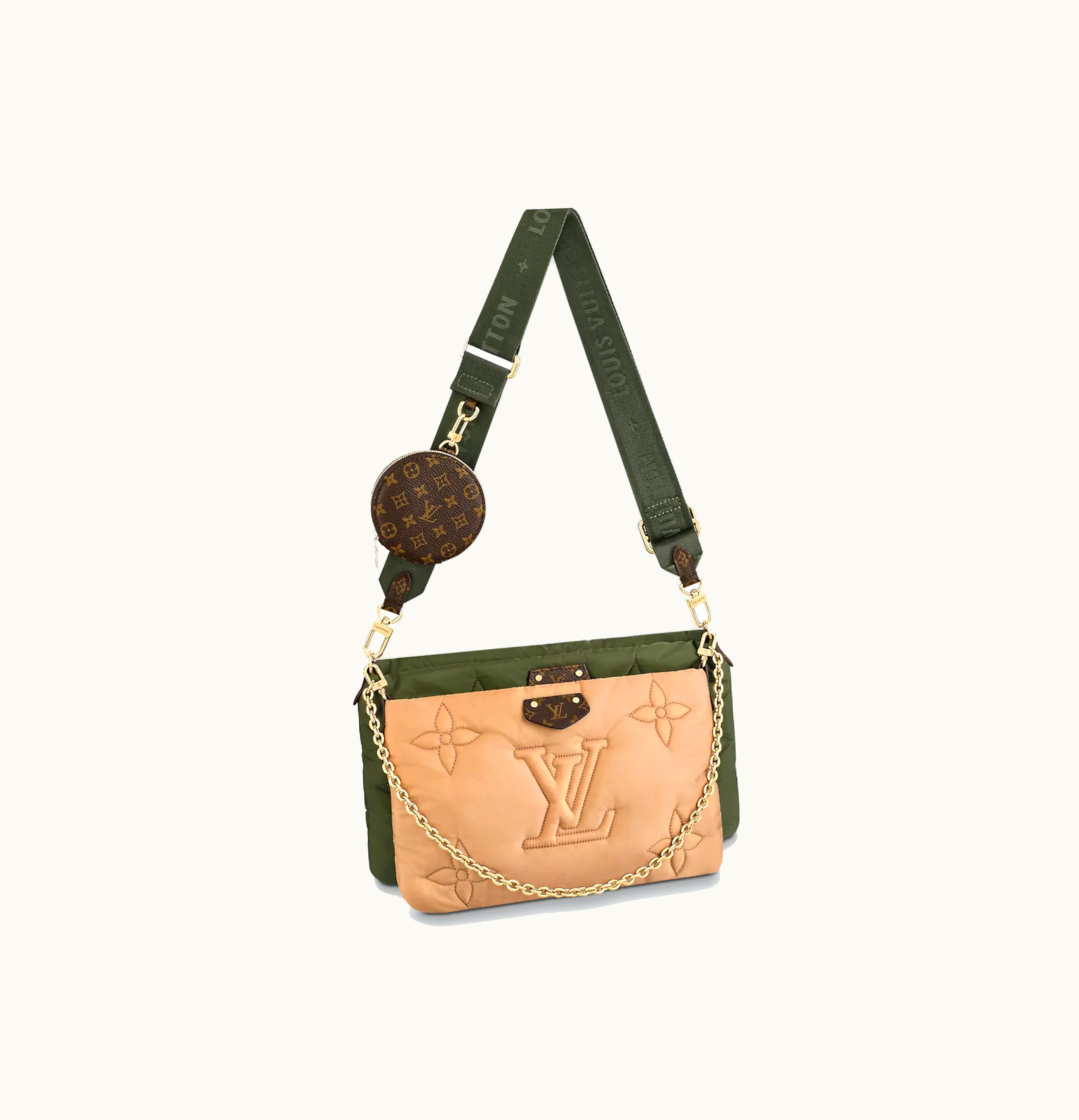 Louis Vuitton Louis Vuitton Maxi Multi Pochette Accessories Khaki Green Beige