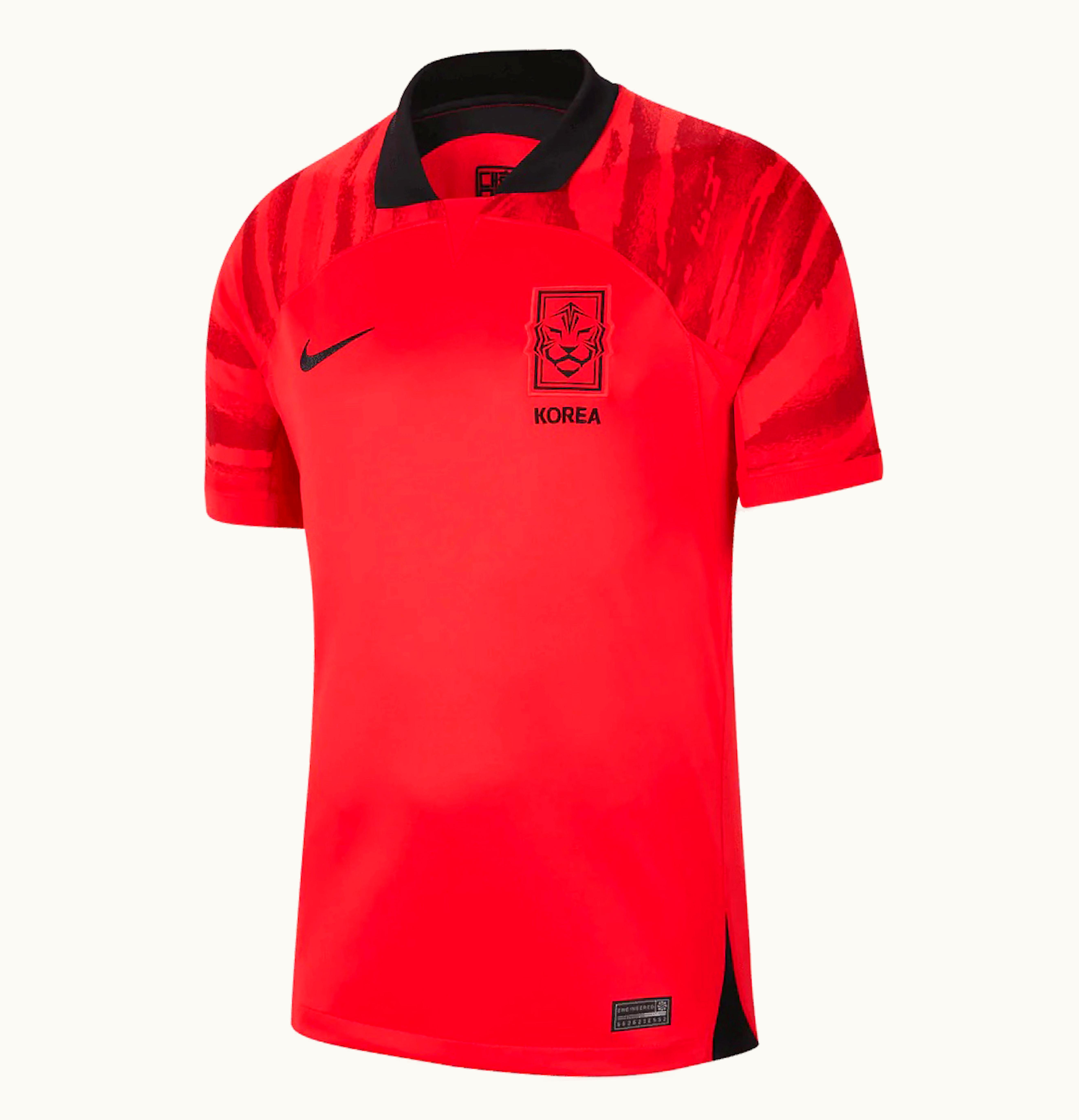 Nike Nike Korea 2022 23 Match Home Adv Dri Fit Soccer Jersey Global Red Pepper Red Black