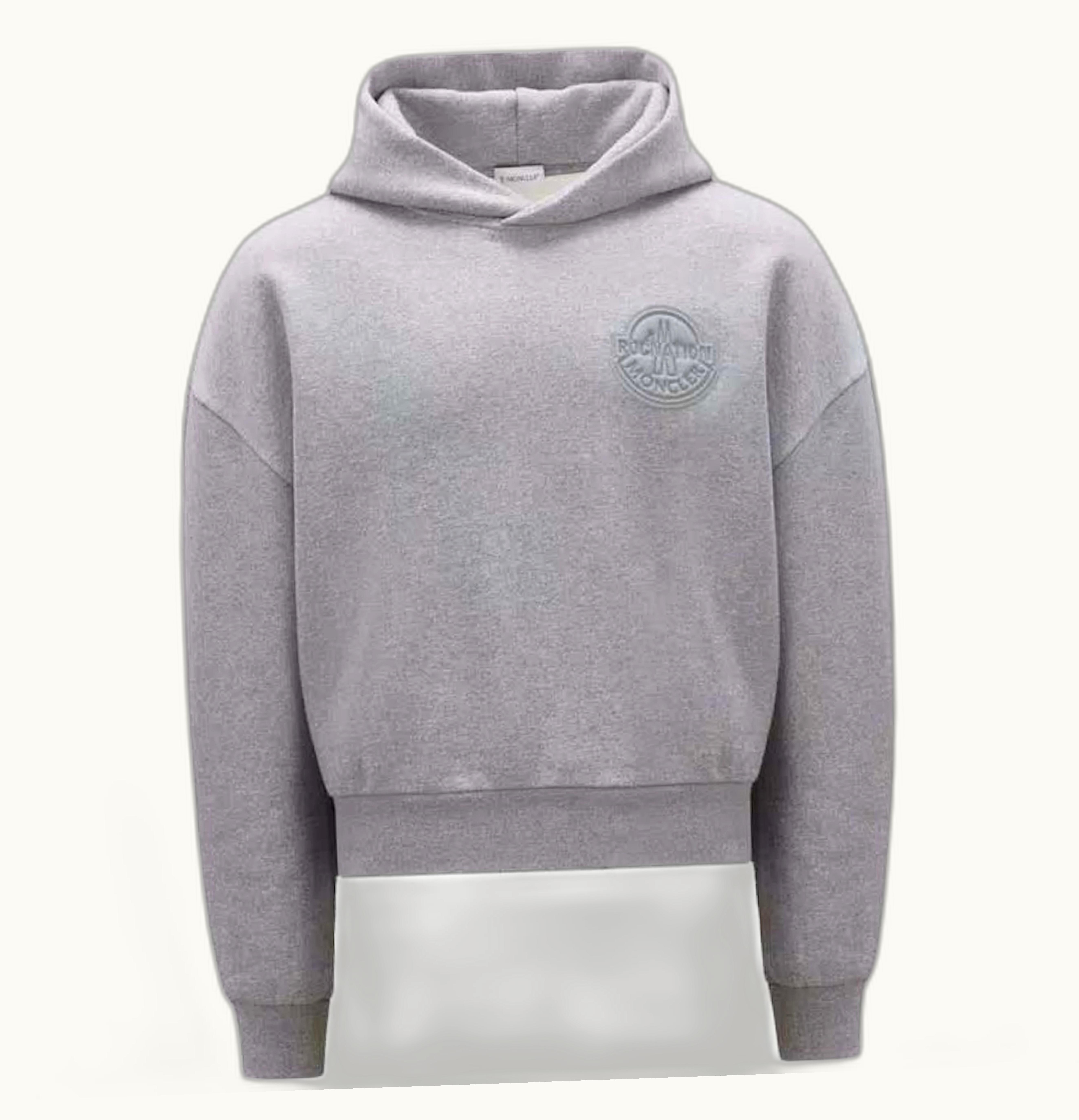 Moncler Moncler X Roc Nation By Jay Z Logo Patch Hoodie Grey