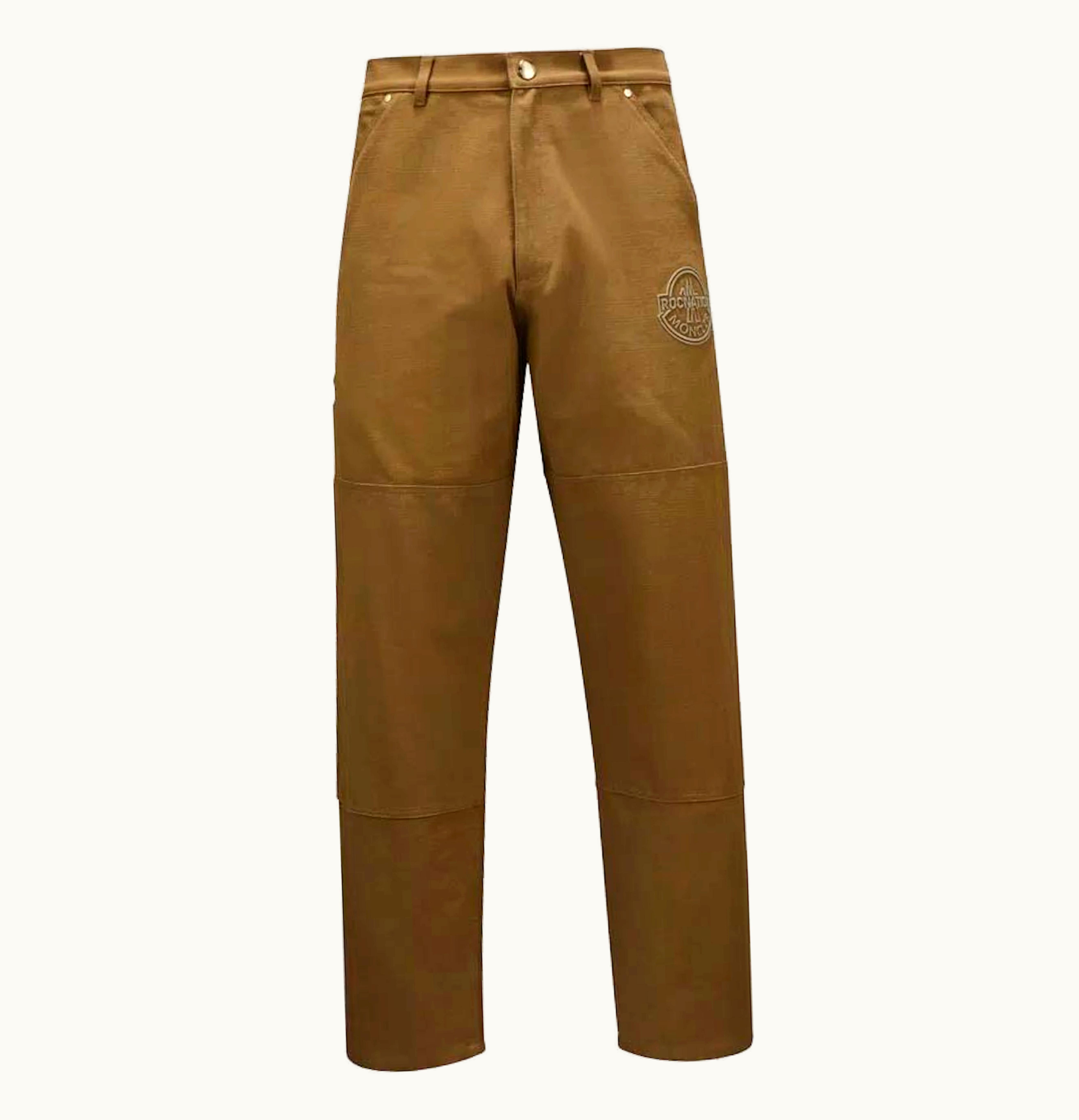 Moncler X Roc Nation By Jay Z Cotton Canvas Pants Gold