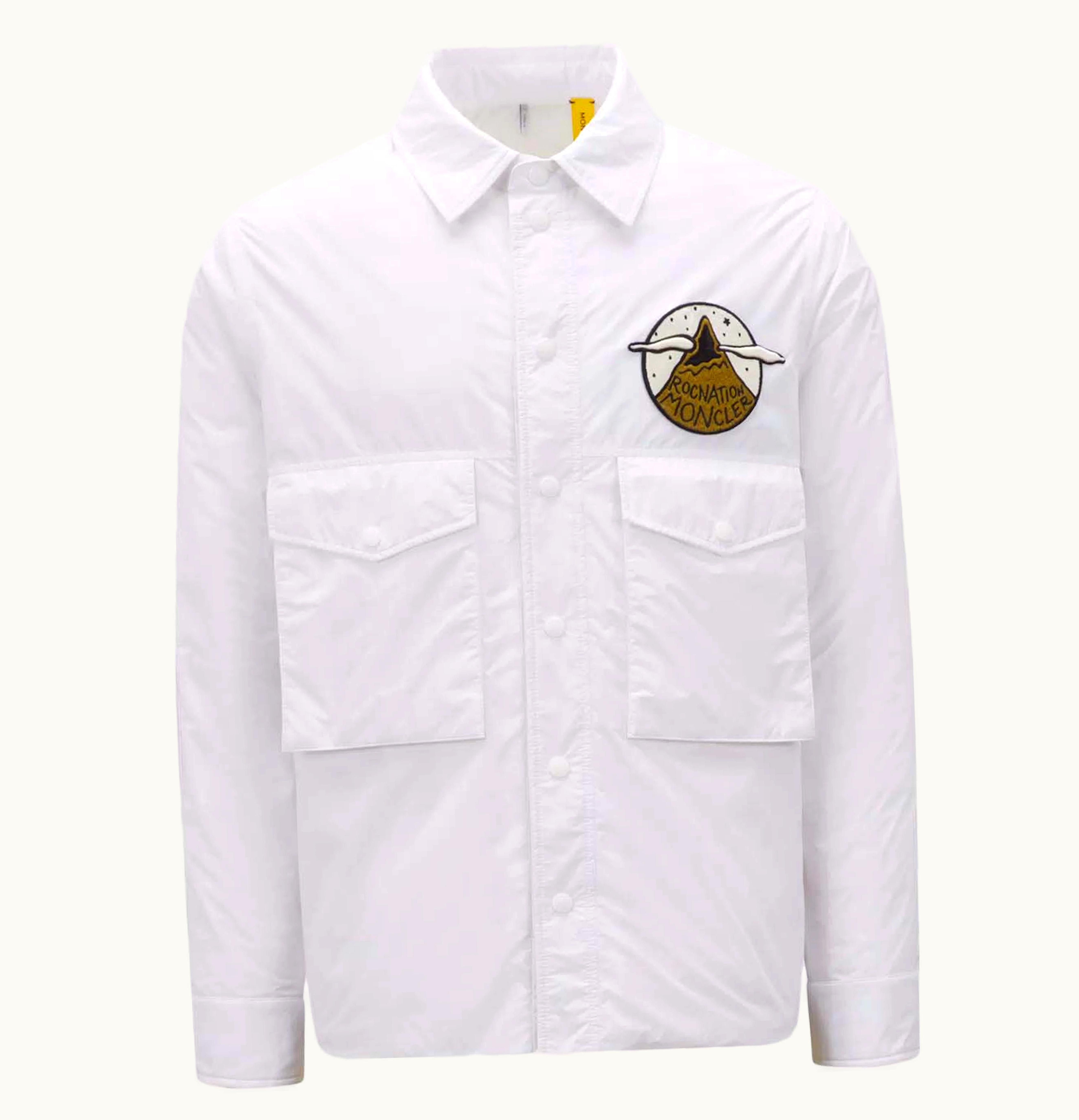 Moncler Moncler X Roc Nation By Jay Z Auriga Down Shacket Optical White