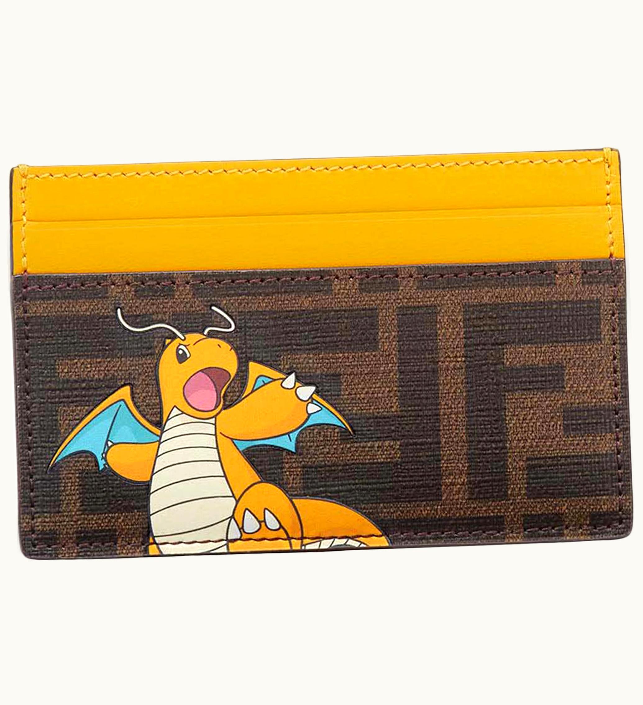 Fendi Fendi X FRGMT X Pokemon FF Fabric Card Holder Yellow