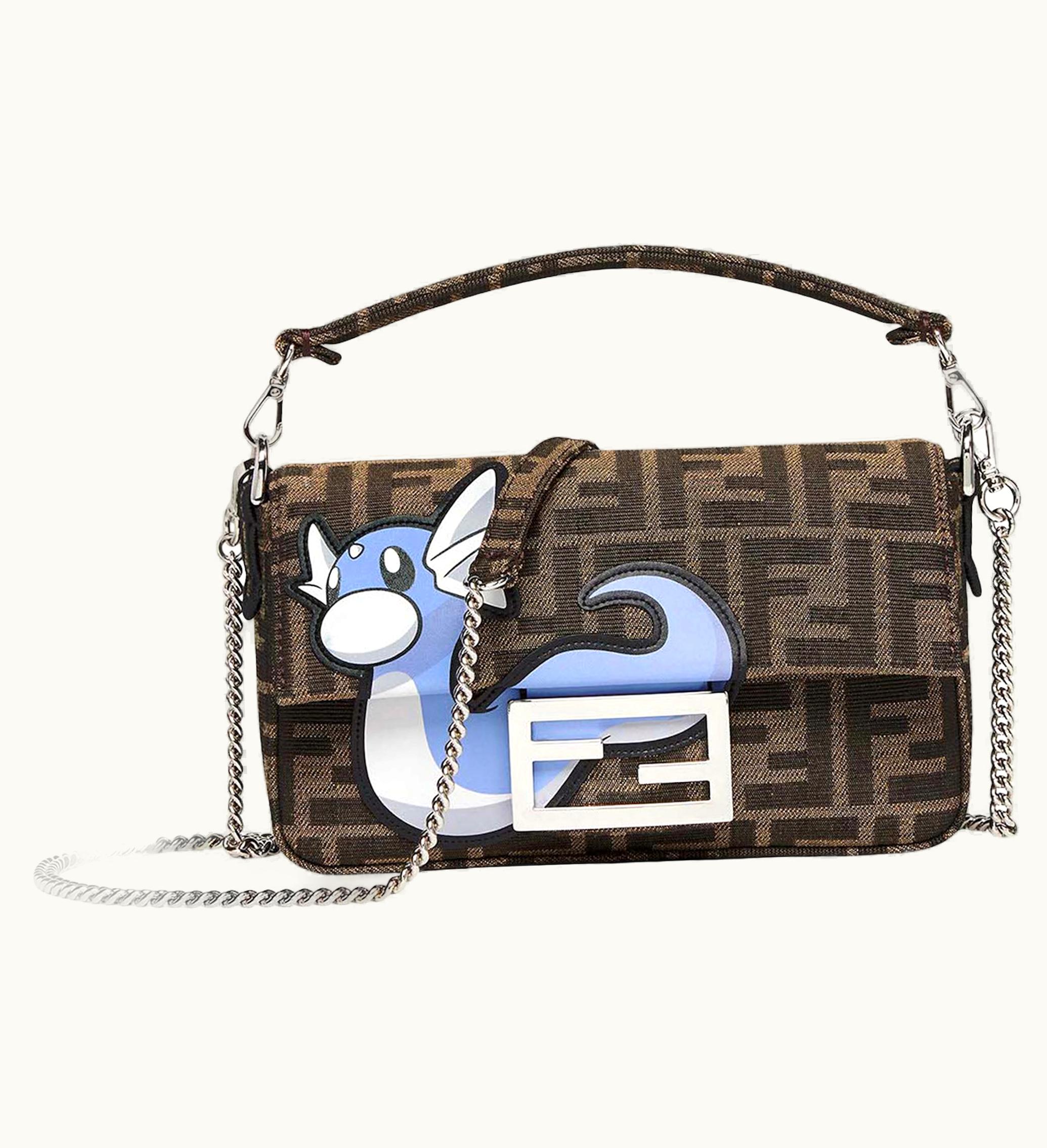 Fendi Fendi X FRGMT X Pokemon FF Fabric Bag Baguette Mini Multicolor