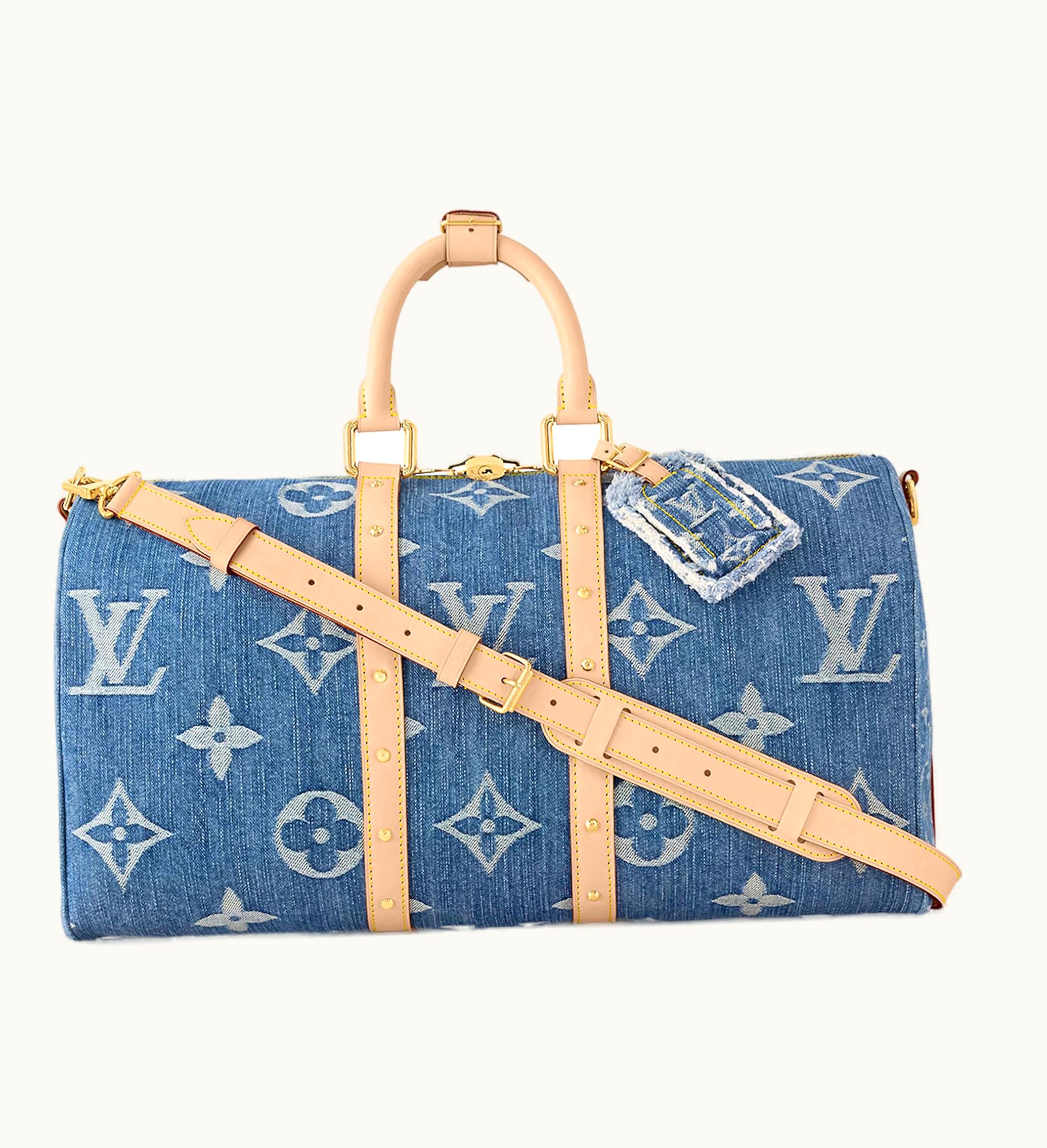 Louis Vuitton Louis Vuitton Keepall Bandouliere 45 Monogram Denim Blue
