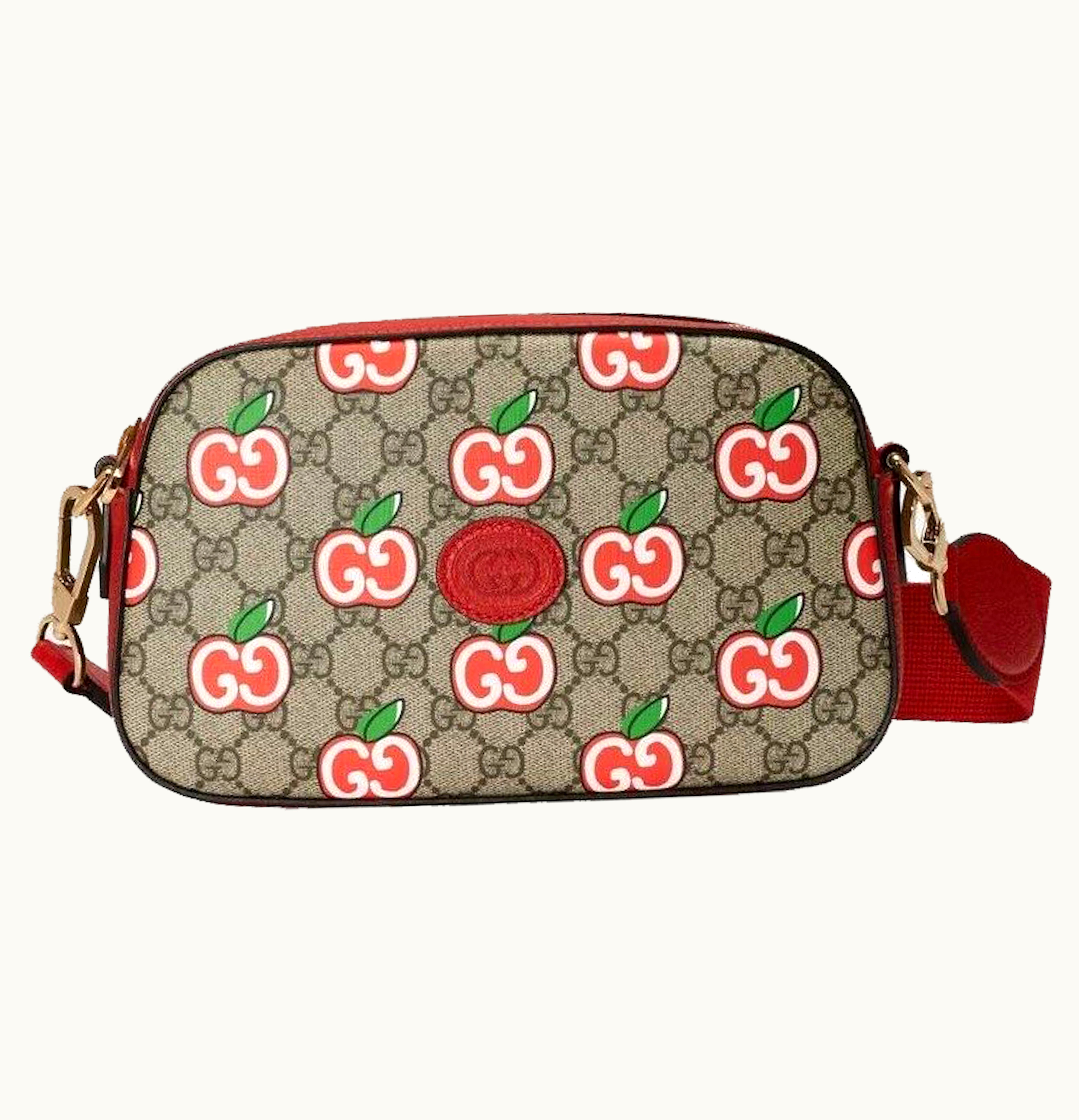 Gucci Gucci Apple Messenger Bag Beige Brown