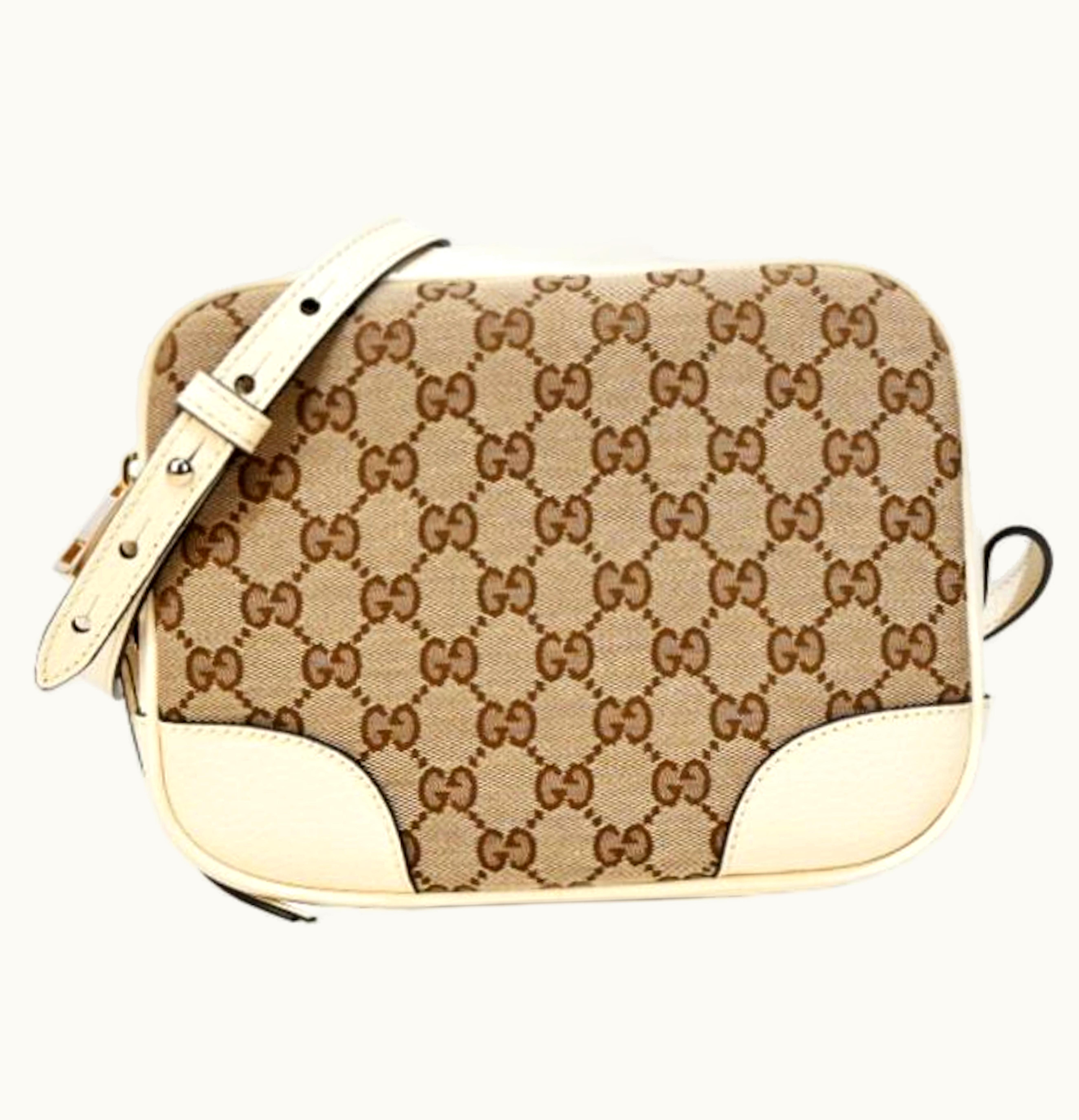 Gucci Gucci Bree GG Crossbody Bag Guccissima Beige White