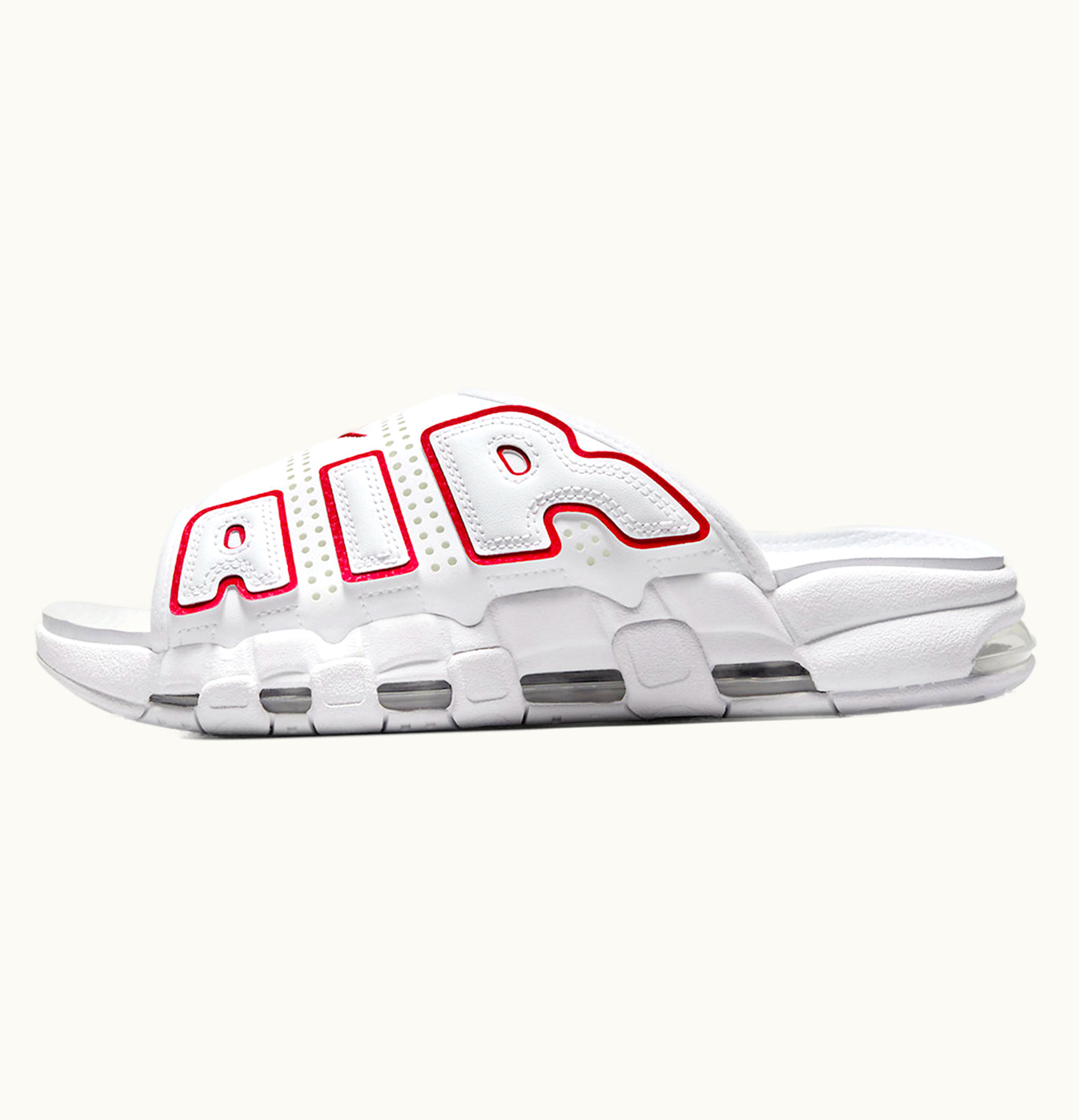 Nike Nike Air More Uptempo Slide White Red
