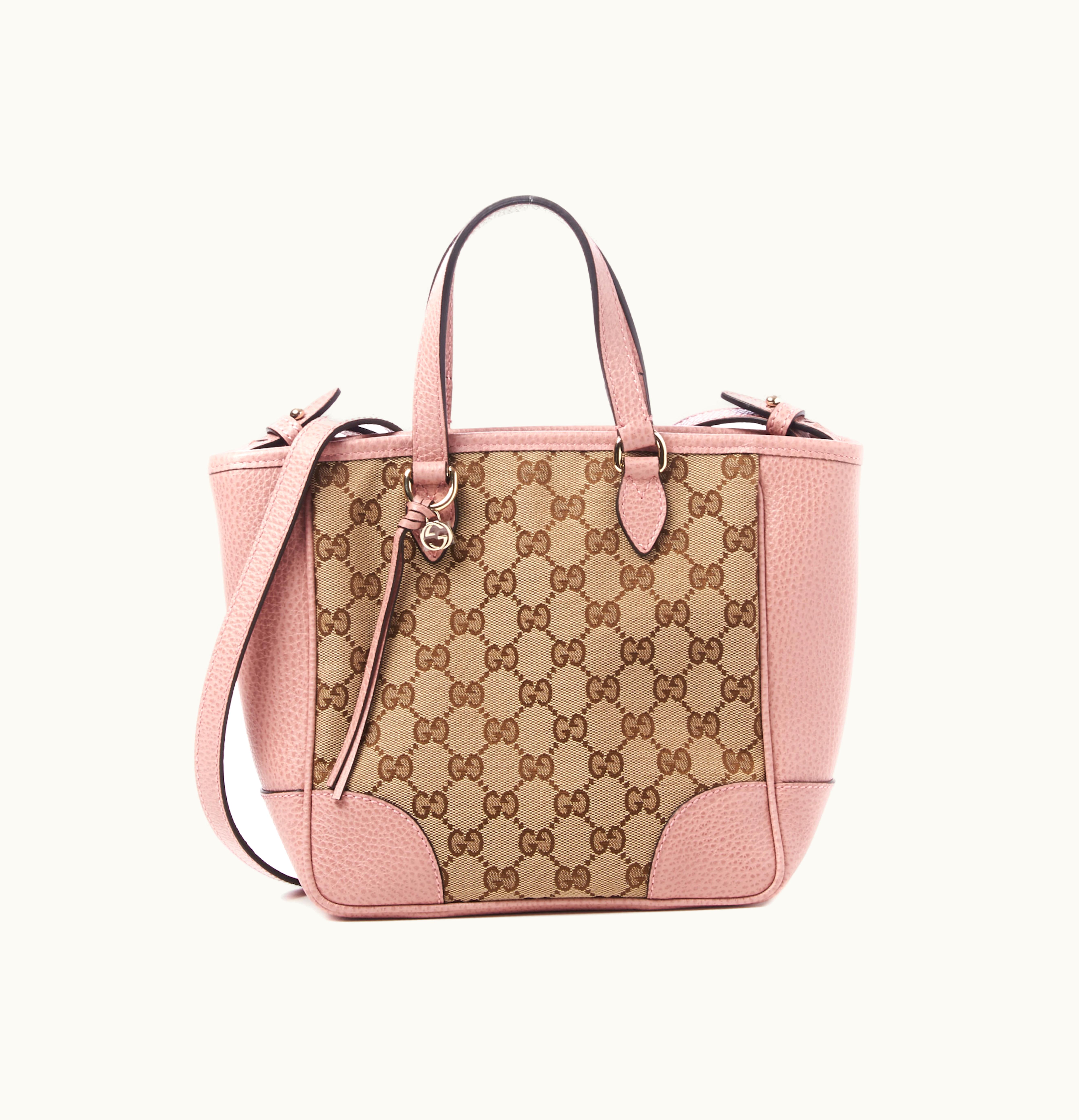 Gucci Gucci Bree Monogram GG Canvas Tote Small Beige Pink