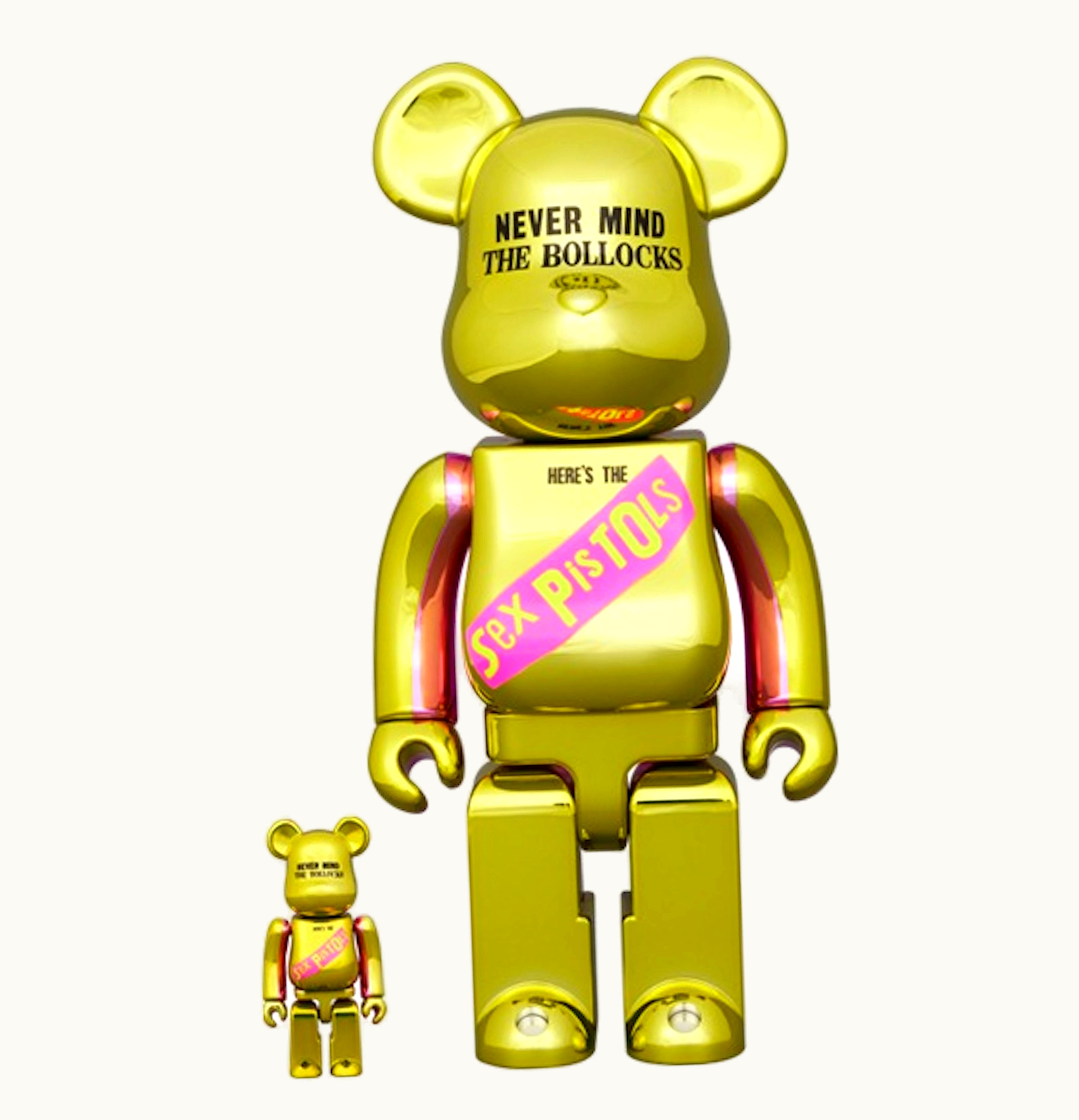 Bearbrick Bearbrick Sex Pistols Never Mind The Bollocks 100 400 Set Chrome